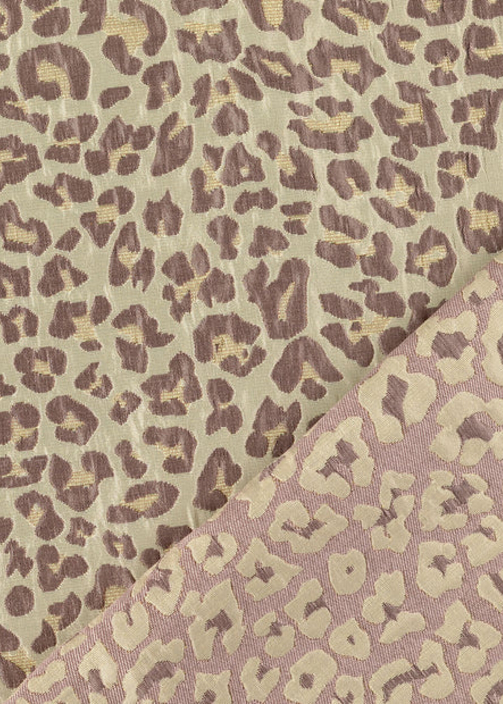 ° Stof Jacquard - Lurex Leopard