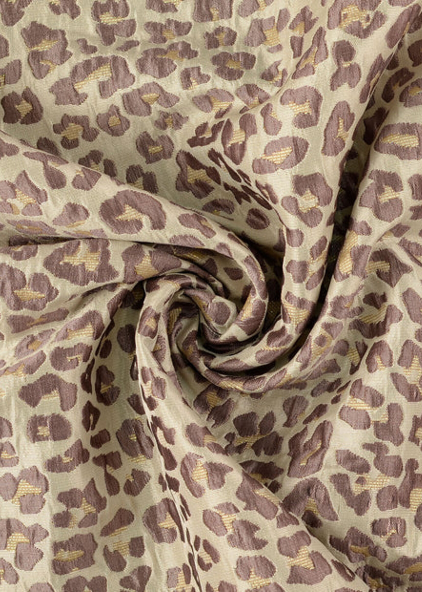 ° Stof Jacquard - Lurex Leopard
