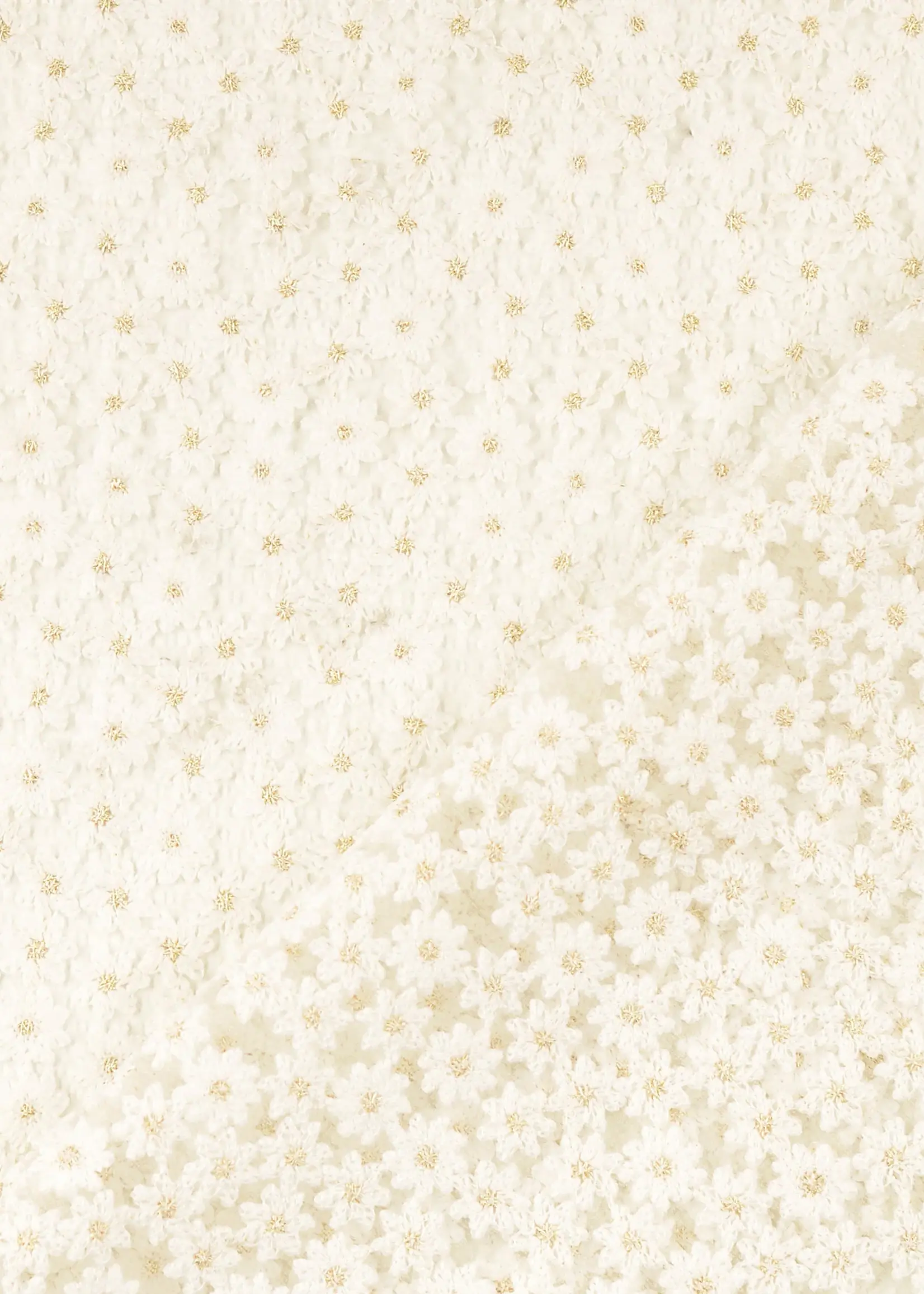 ° Stof Kant - Flowers - Golden Dot