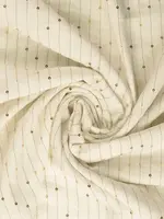 ° Stof Linnen Blend met Pailletten - Gold