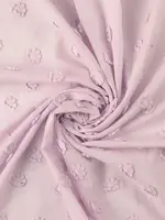 ° Stof Katoen met 3D bloemen - Roze