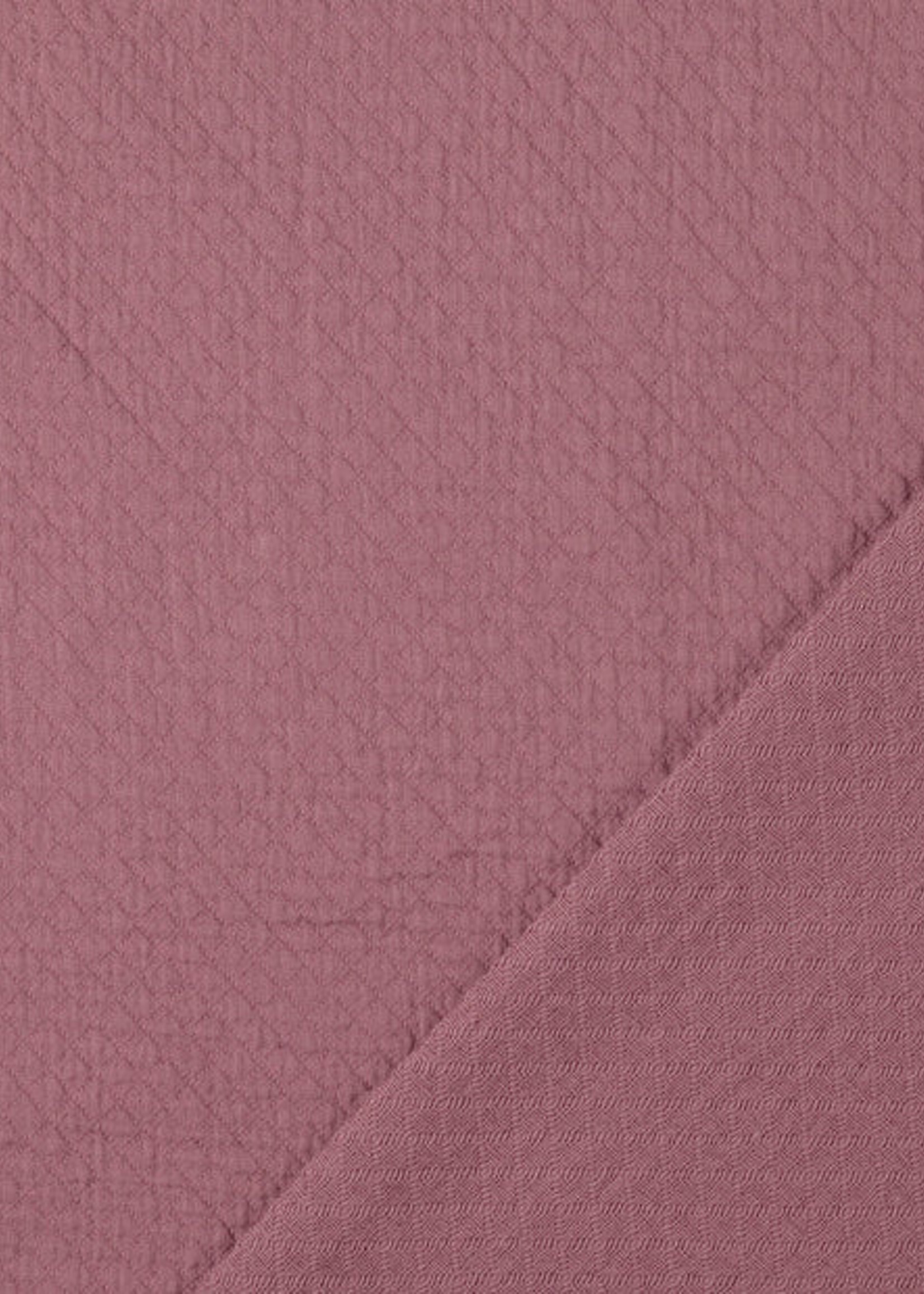 ° Stof Vintage Katoen Jacquard - Oudroze