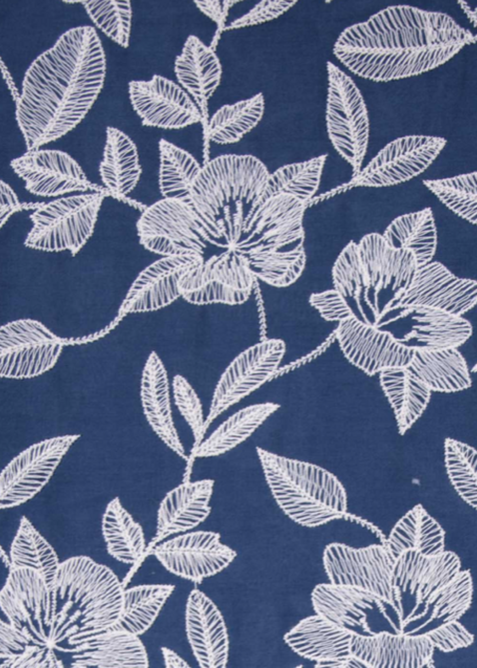 Katia ° Stof Voile - KATIA Fabrics - Embroidery White Flowers