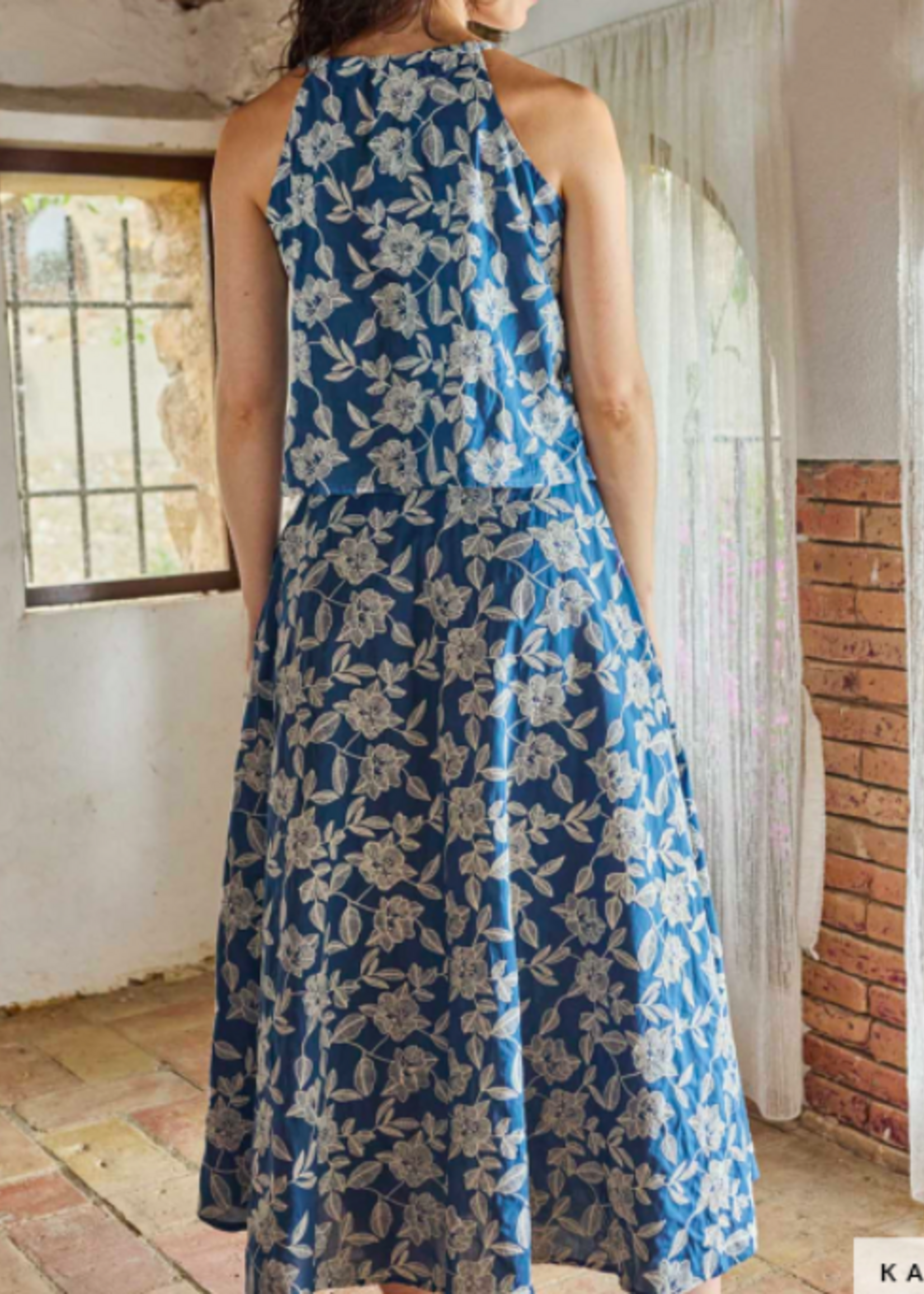 Katia ° Stof Voile - KATIA Fabrics - Embroidery White Flowers