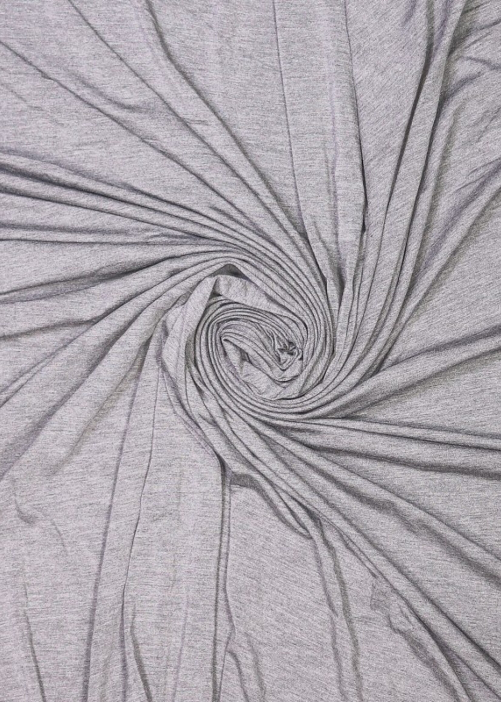 ° Stof Bamboo Tricot - Grijs Melange