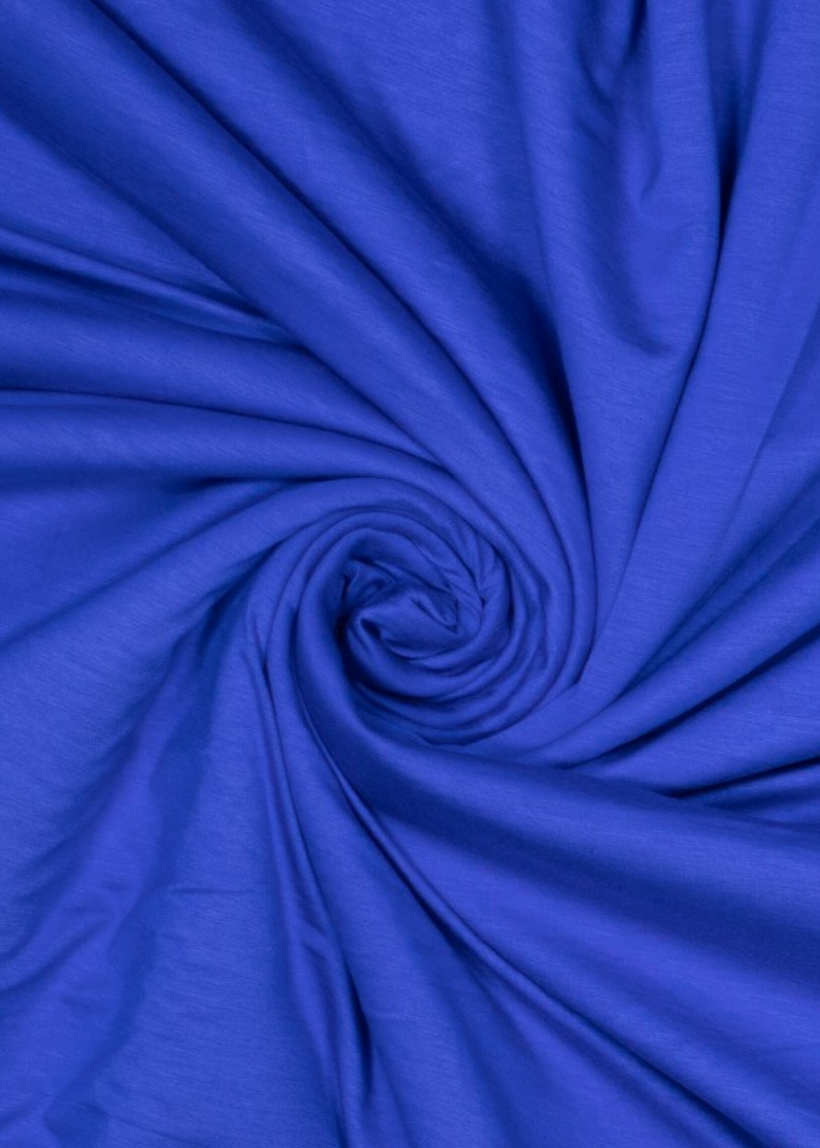 ° Stof Bamboo Tricot - Kobaltblauw