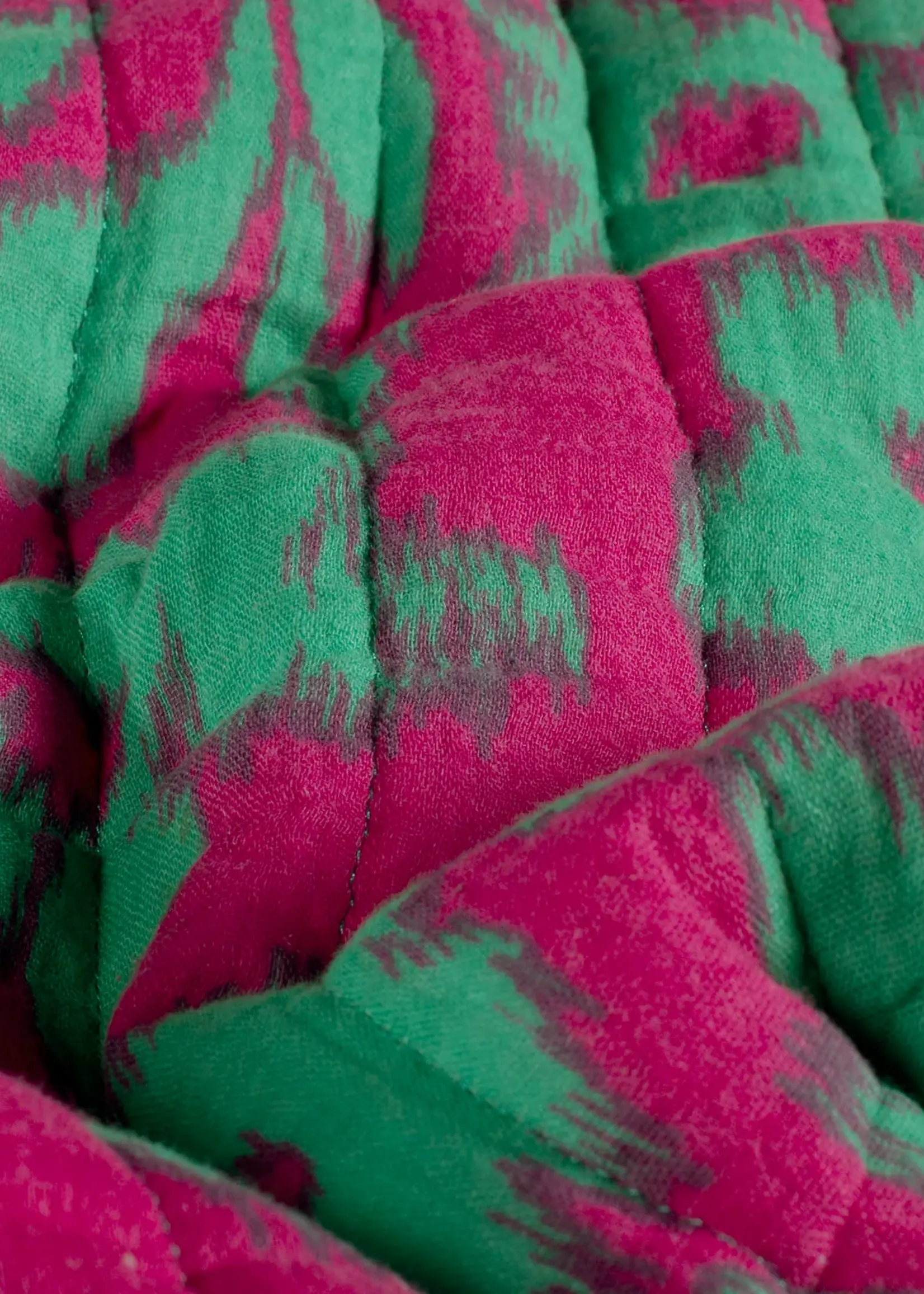 ° Stof Double Gauze Gewatteerd Quilted - Double Face - Leopard Turquoise