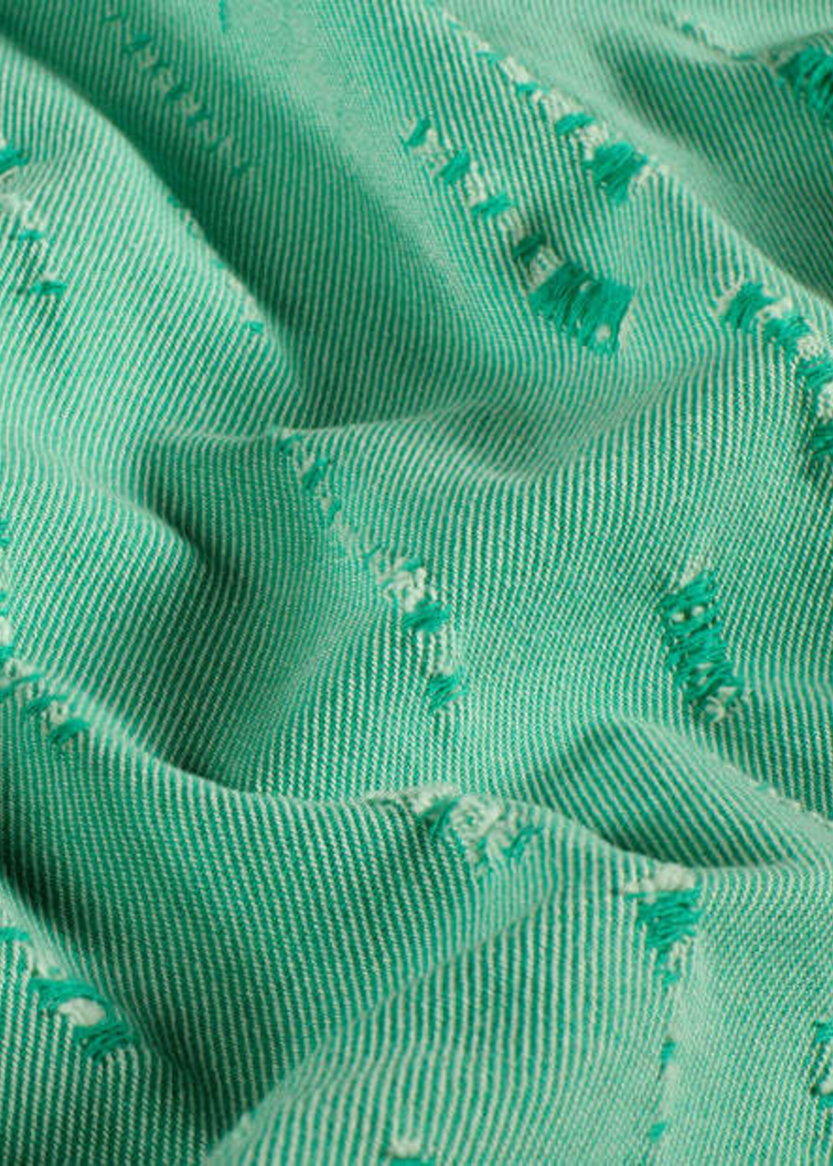 ° Stof Jeans - Groen - Ripped