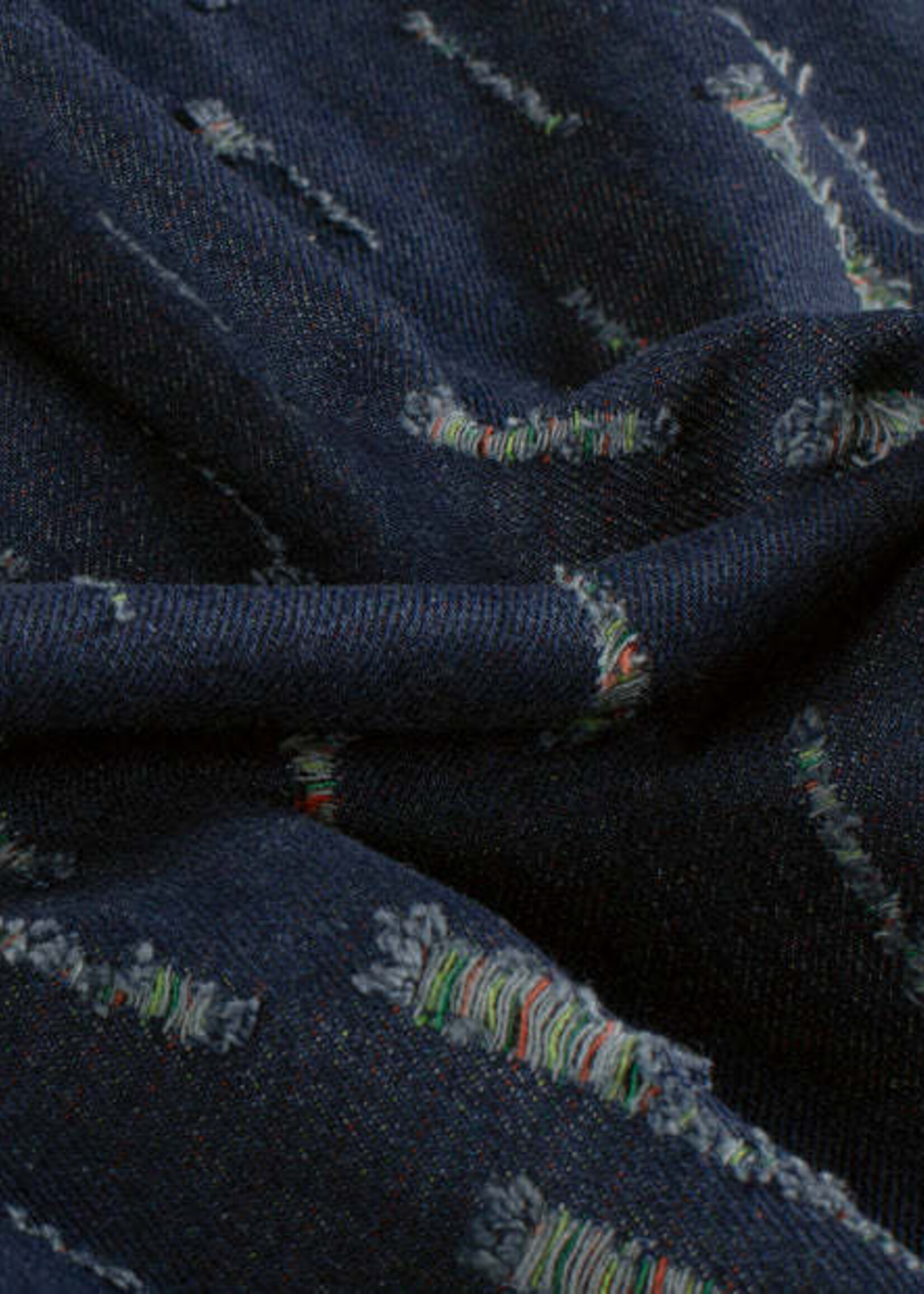 ° Stof Jeans - Blauw - Rainbow Ripped