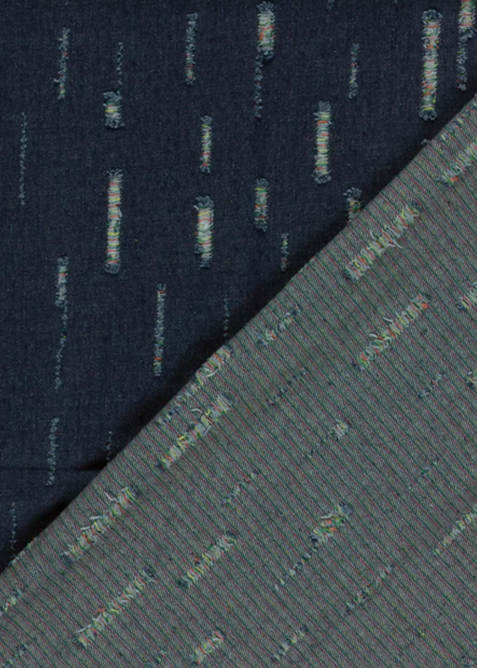 ° Stof Jeans - Blauw - Rainbow Ripped