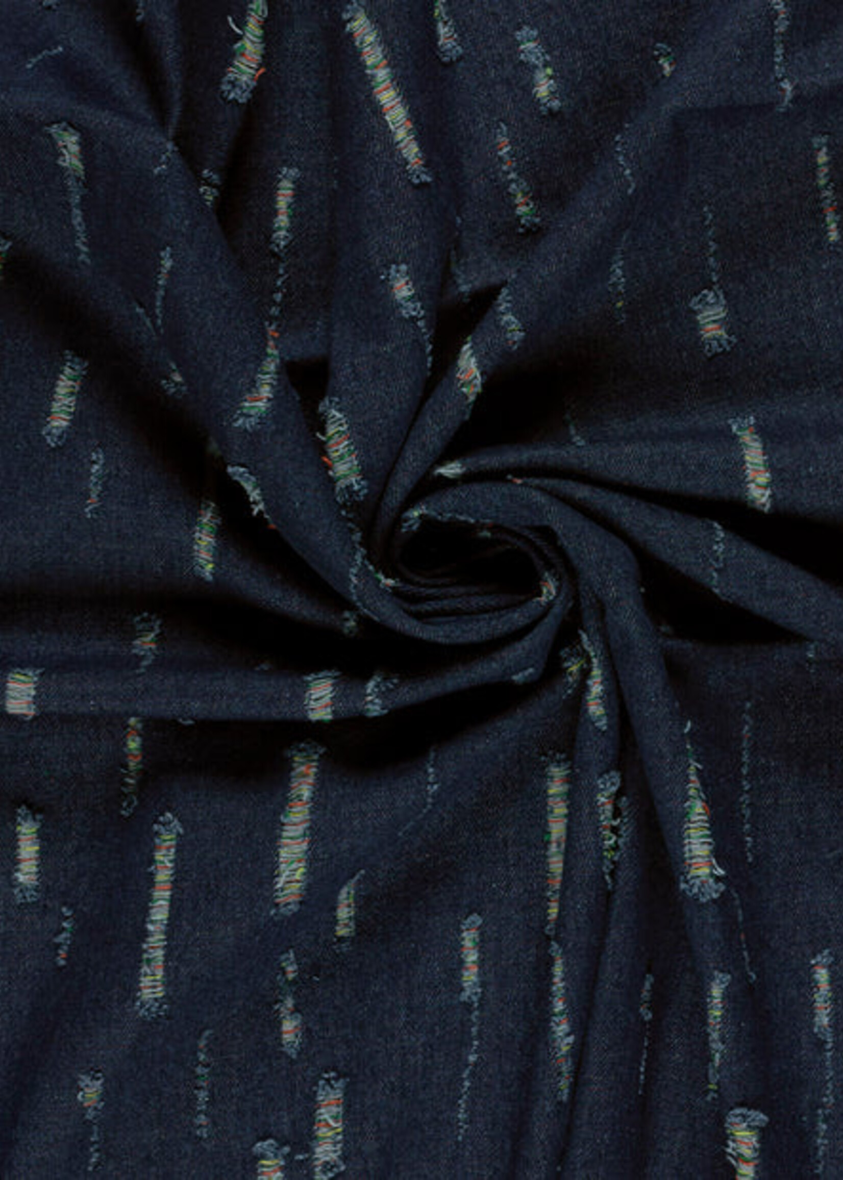 ° Stof Jeans - Blauw - Rainbow Ripped