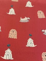 ° Stof Katoen - Doggies - Roest