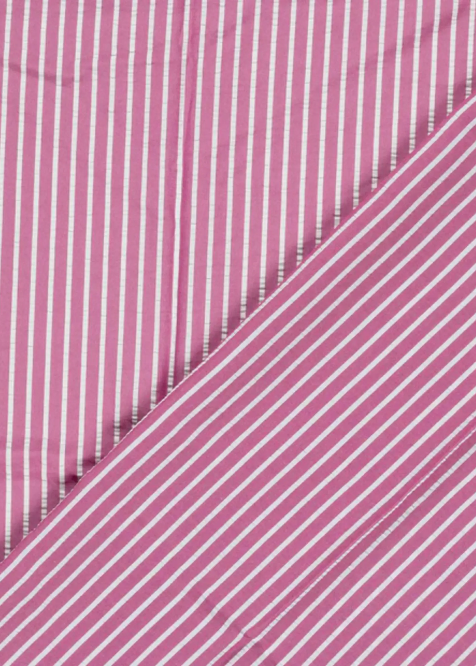 ° Stof Seersucker - Stripes - Pink