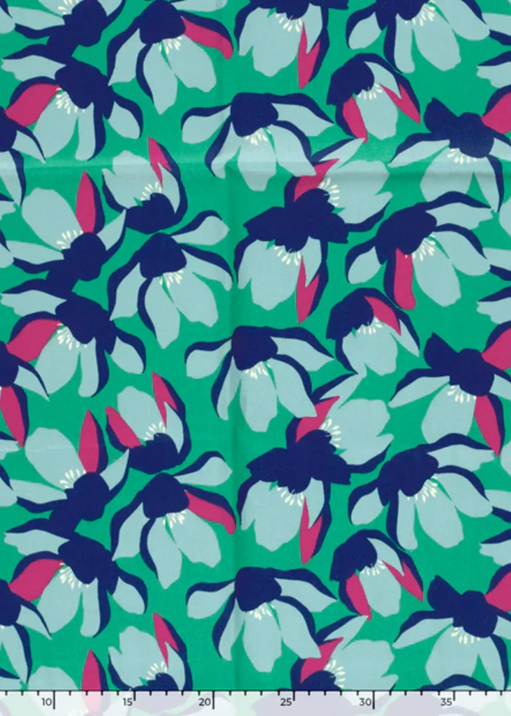 ° Stof Stretchkatoen - Flowers