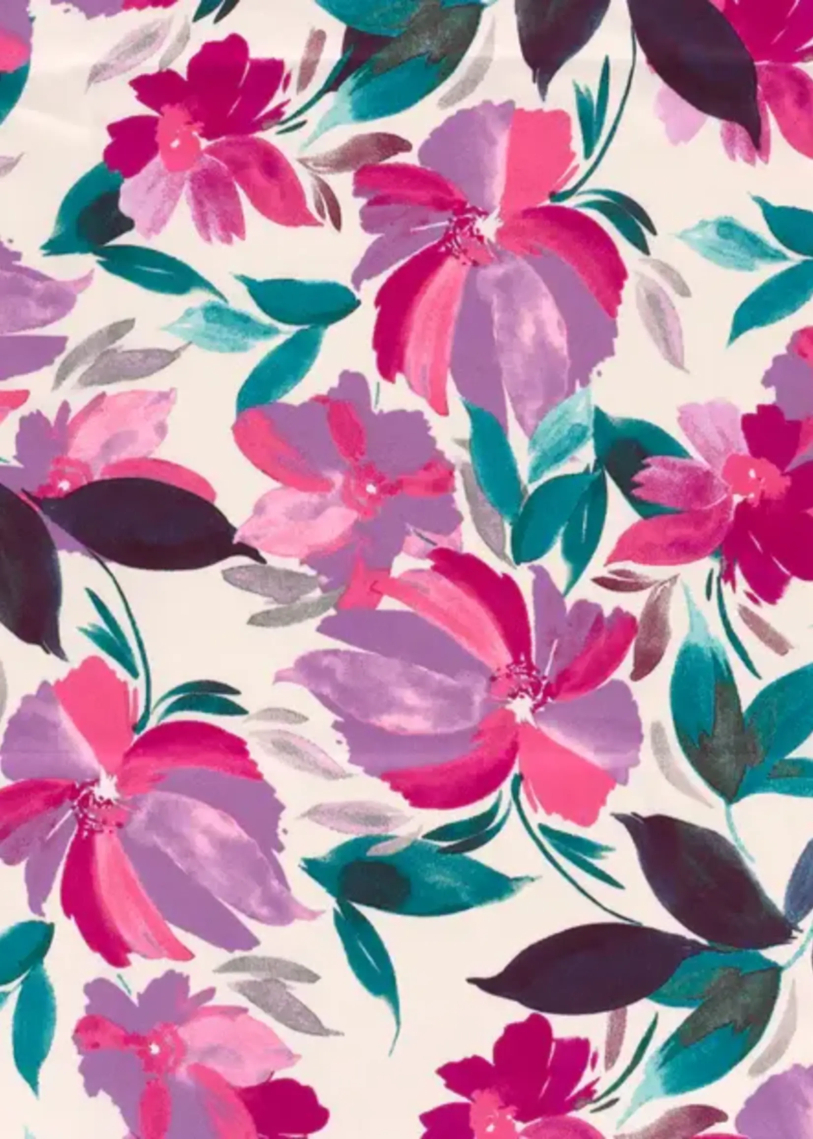 ° Soepelvallende Stof - Satijn - Bloemen