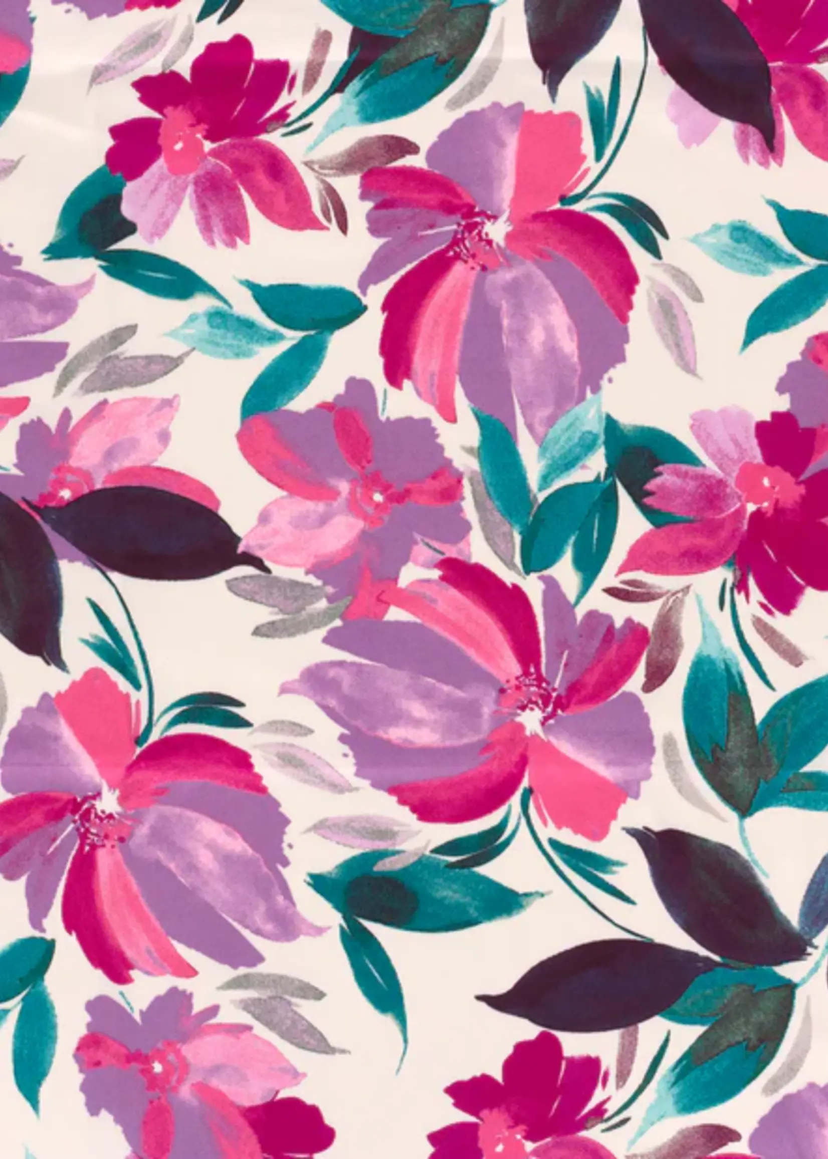 ° Soepelvallende Stof - Satijn - Bloemen