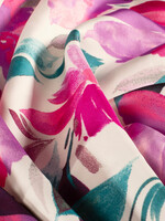 ° Soepelvallende Stof - Satijn - Bloemen