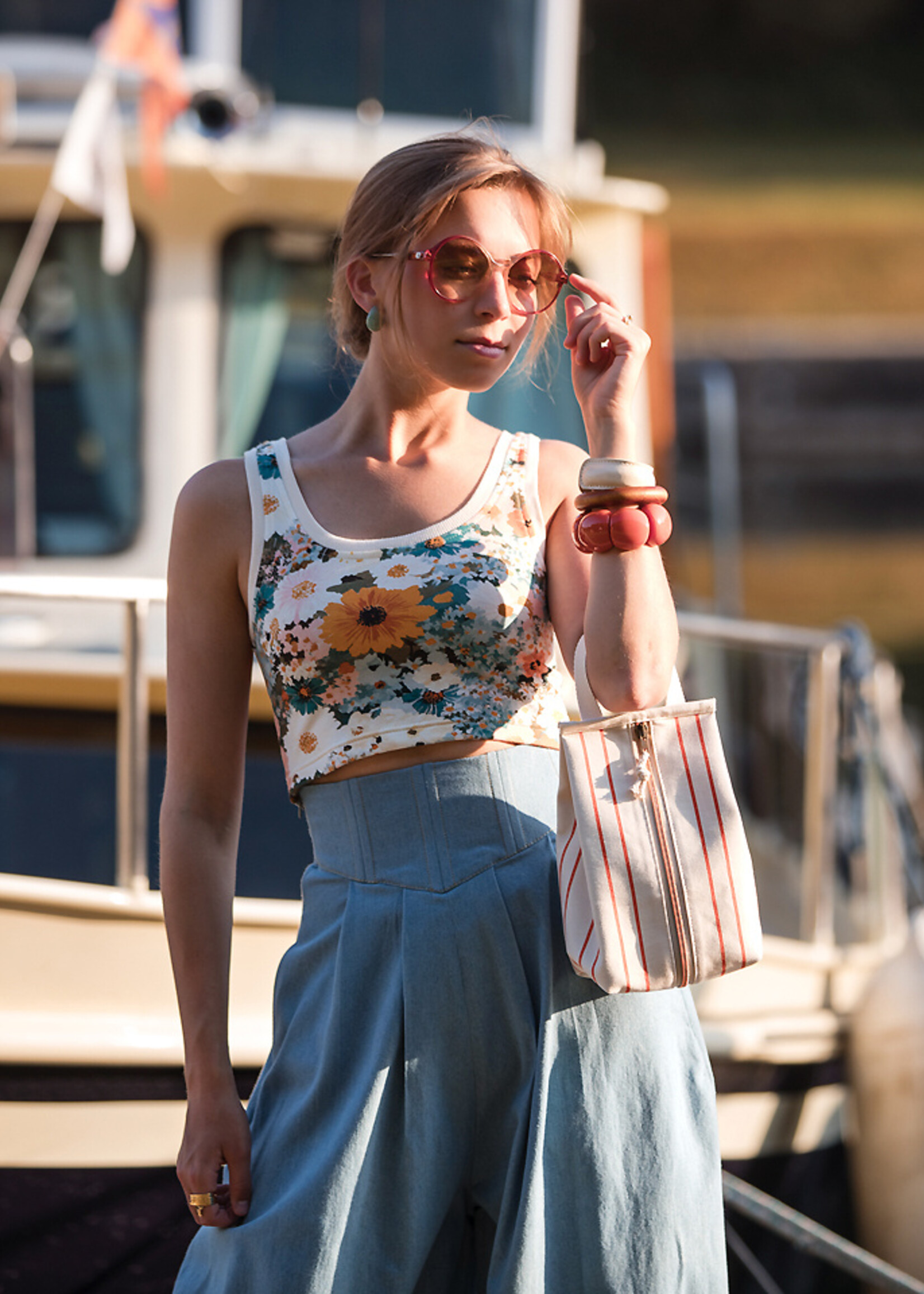 See You at Six ° Stof French Terry - See You at Six - Flower Painting