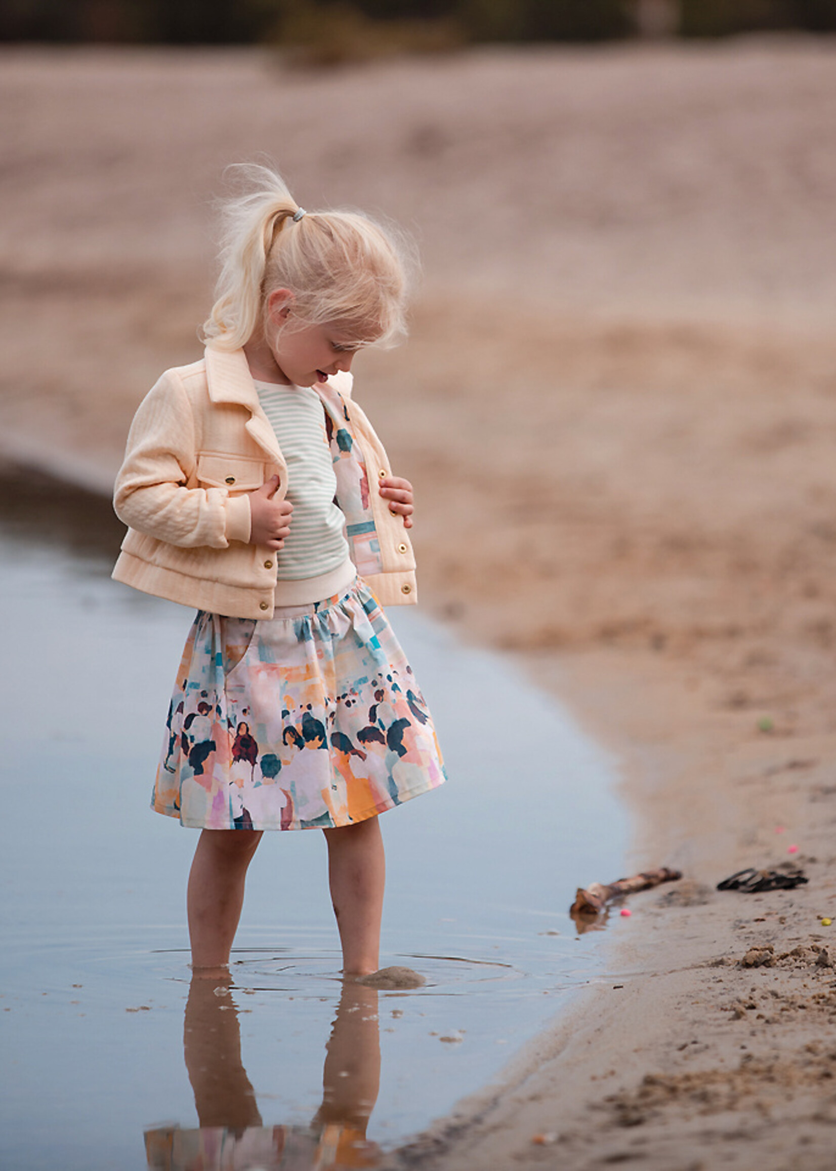 See You at Six ° Stof French Terry - See You at Six - Horizontals Fluisterbeige