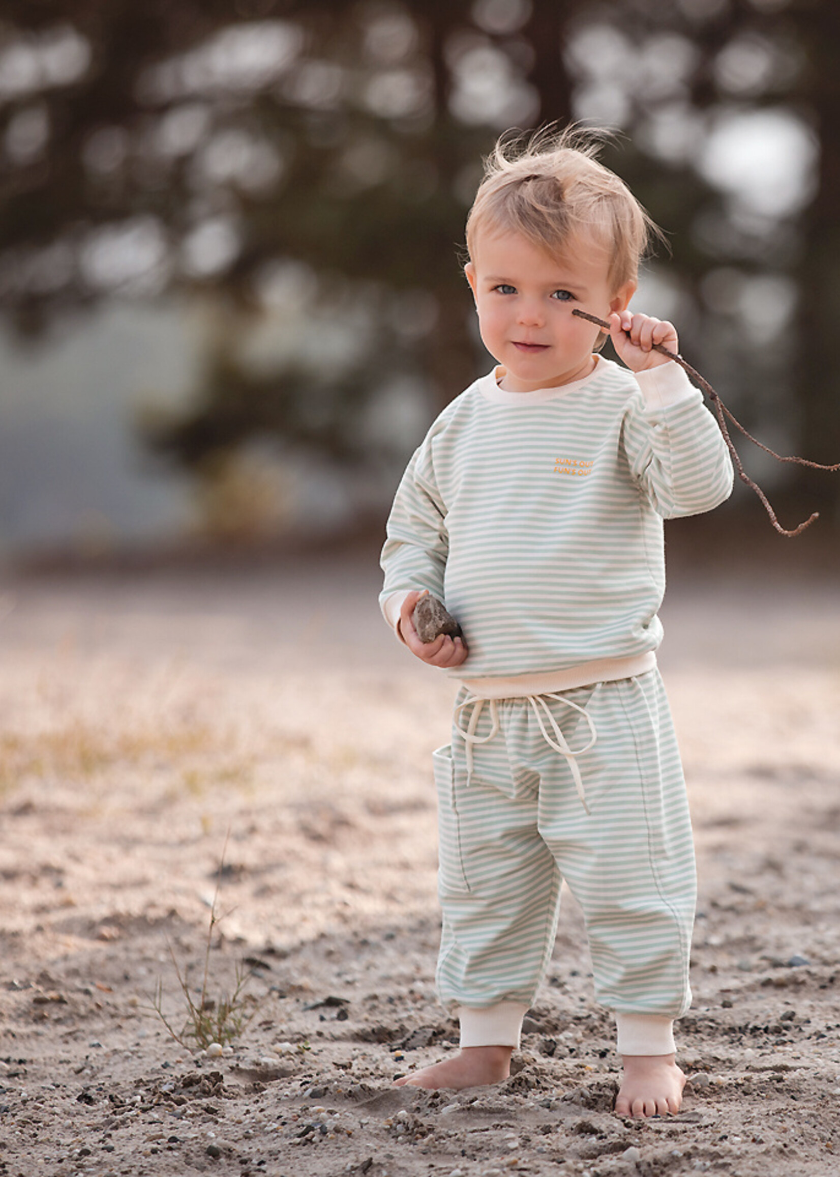 See You at Six ° Stof French Terry - See You at Six - Horizontals Fluisterbeige