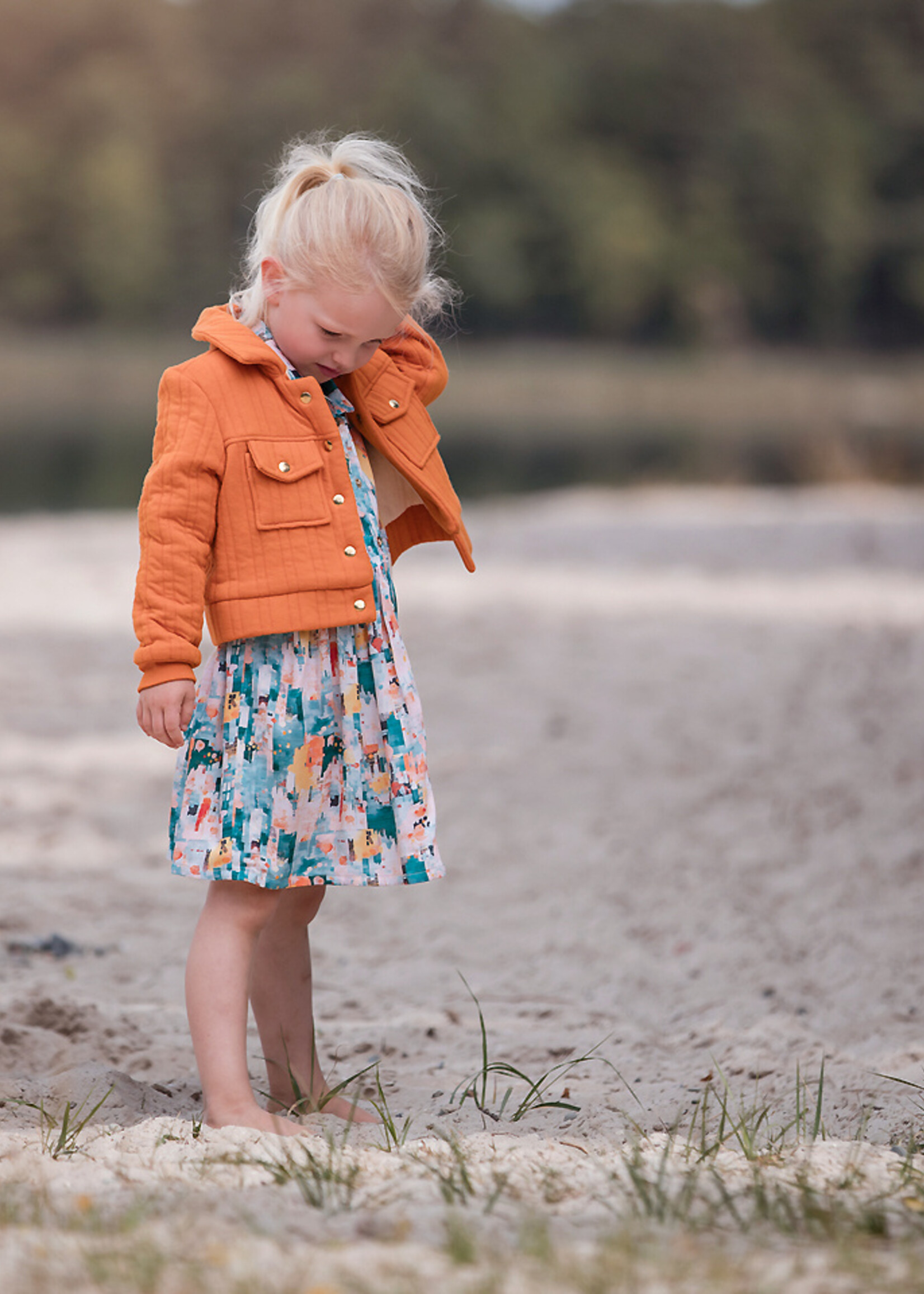 See You at Six ° Stof Matelassé Tricot - Herfstesdoornoranje (extra breed!)