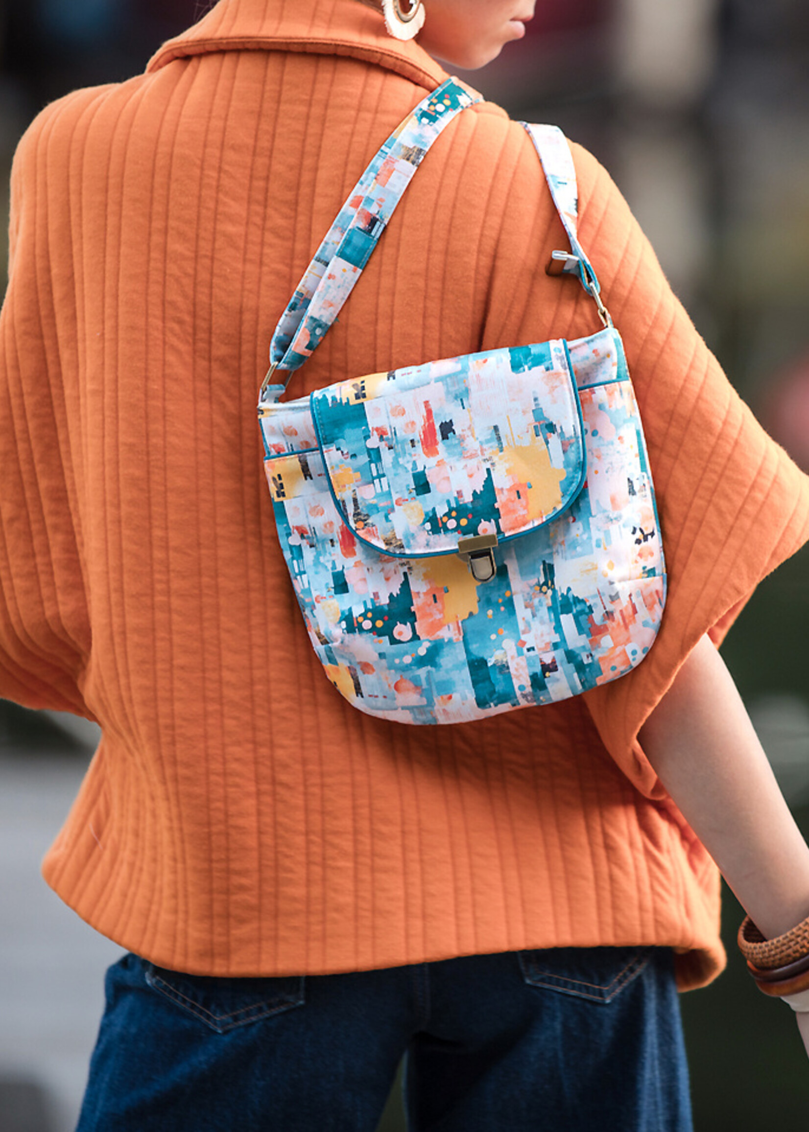 See You at Six ° Stof Matelassé Tricot - Herfstesdoornoranje (extra breed!)