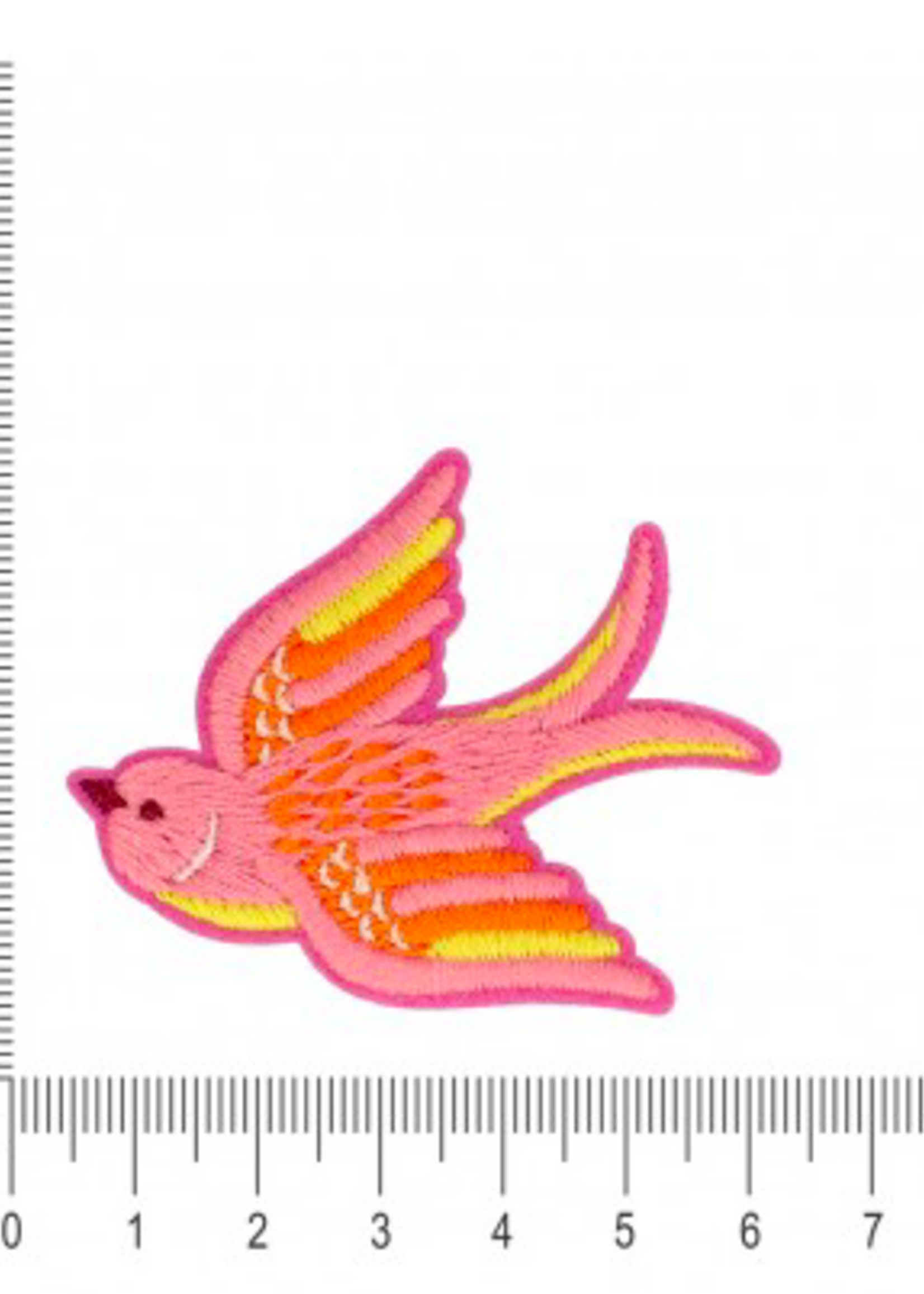 ° Strijkapplicatie - Birdy Pink