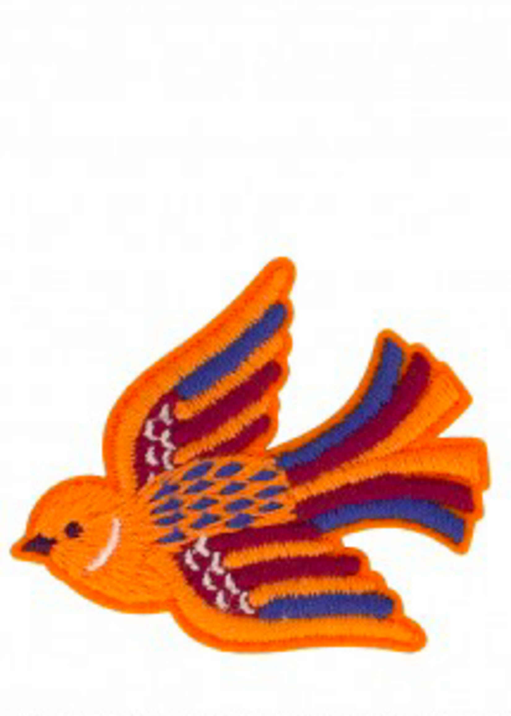 ° Strijkapplicatie - Birdy Orange