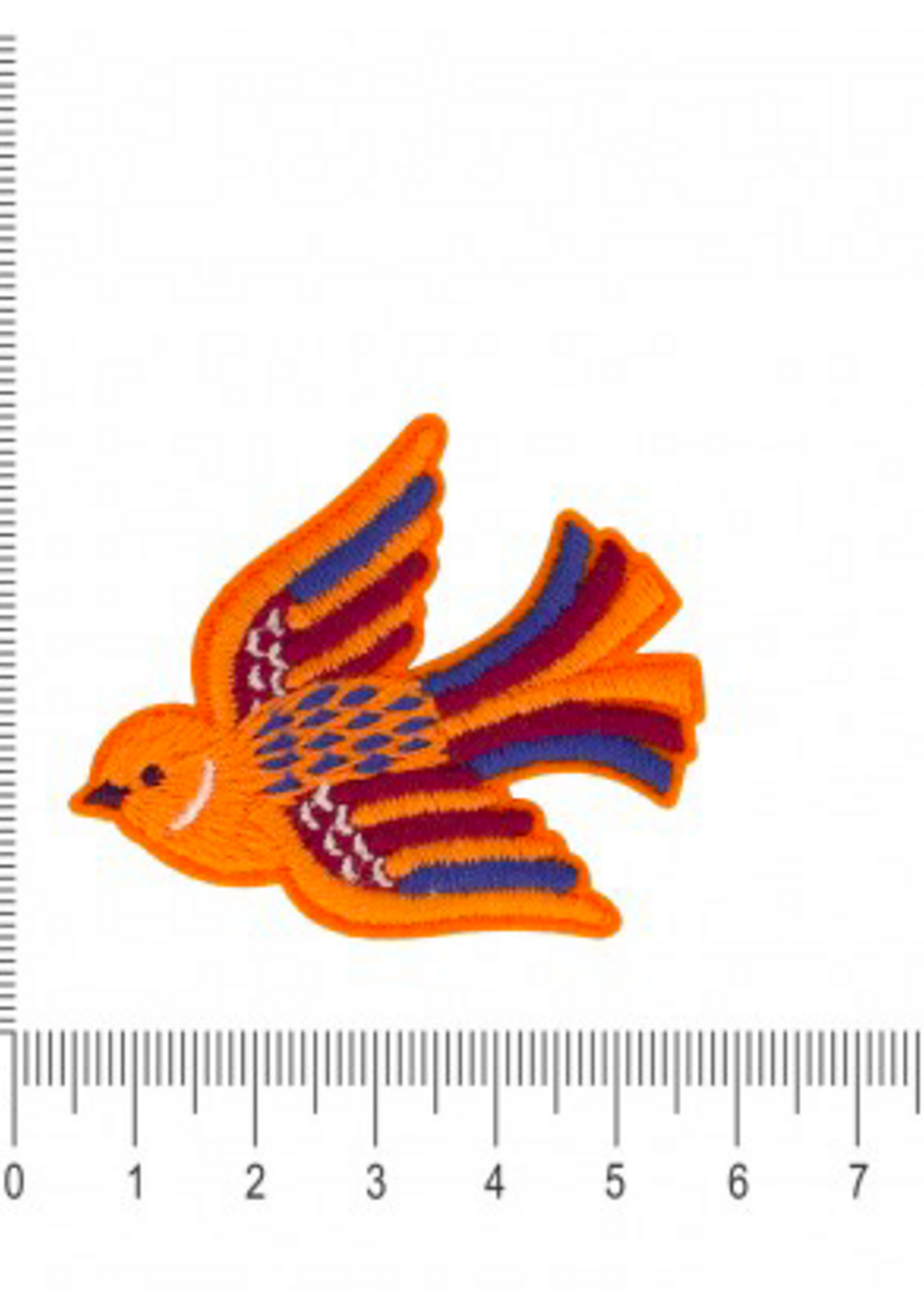 ° Strijkapplicatie - Birdy Orange