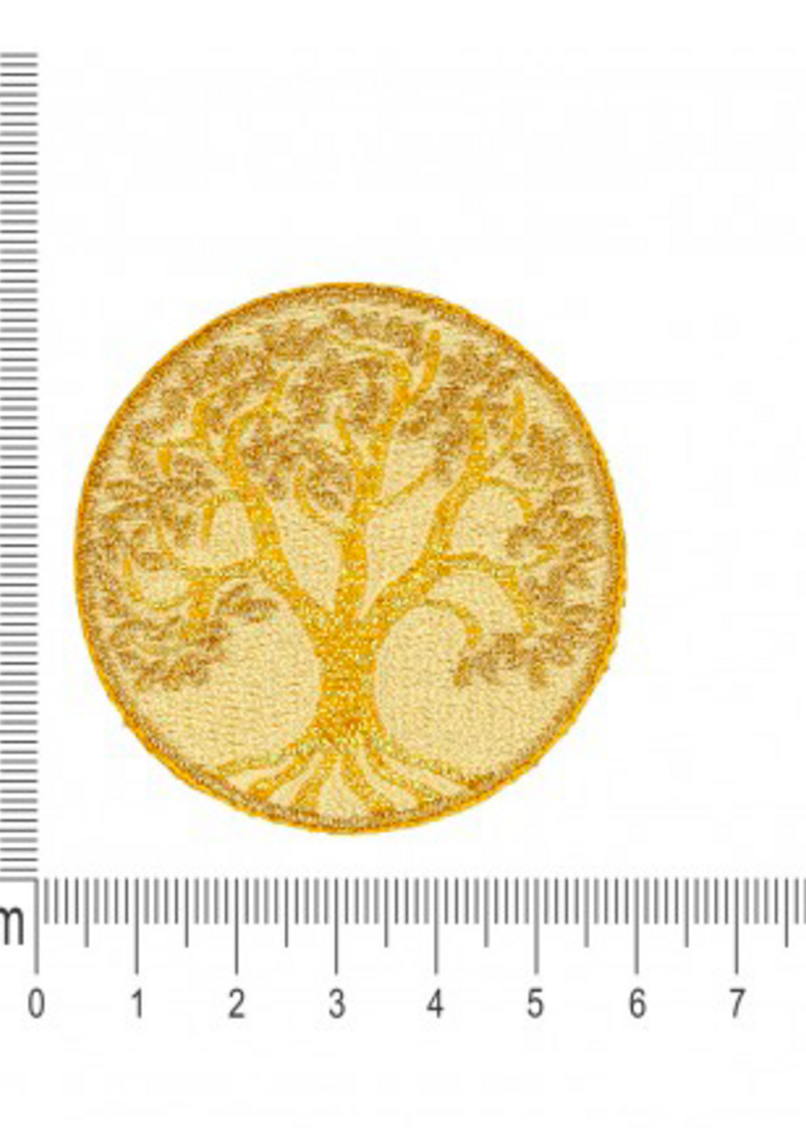 ° Strijkapplicatie - Levensboom Goud