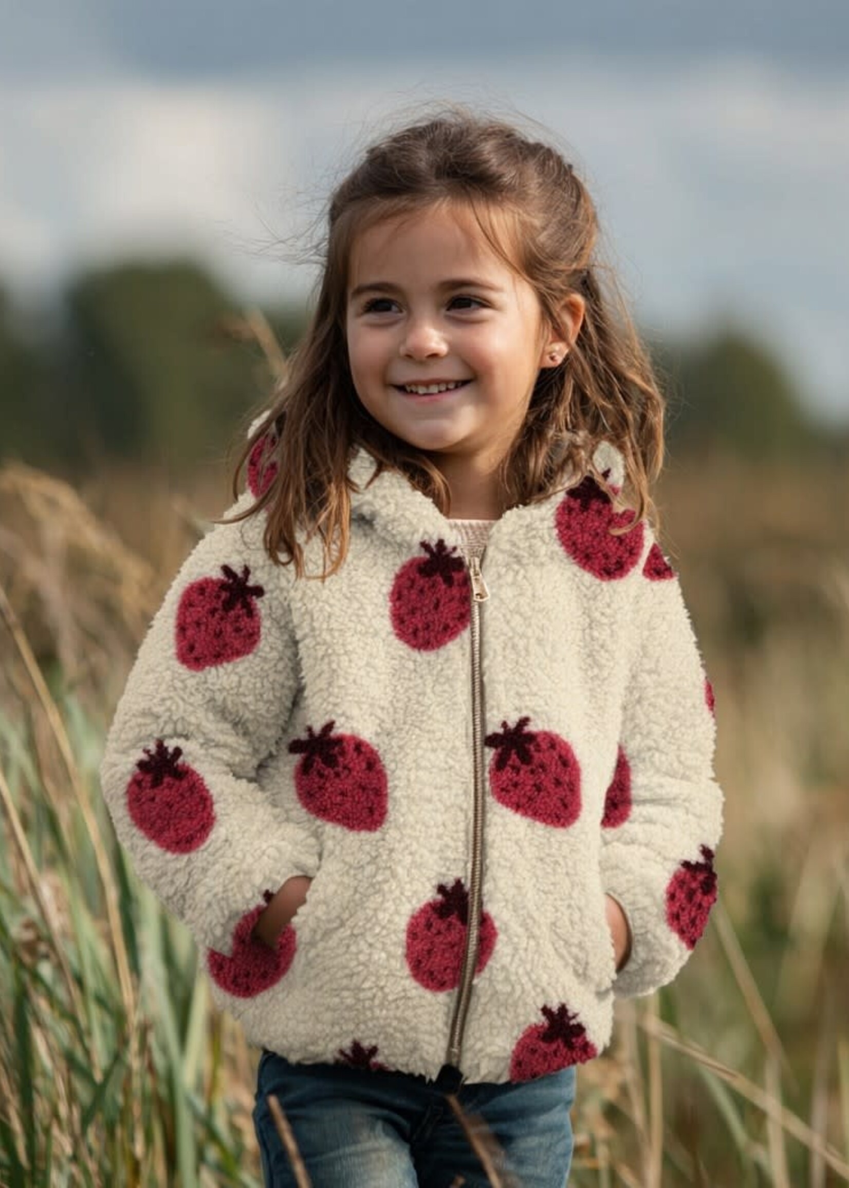 ° Stof Teddy - Aardbeien