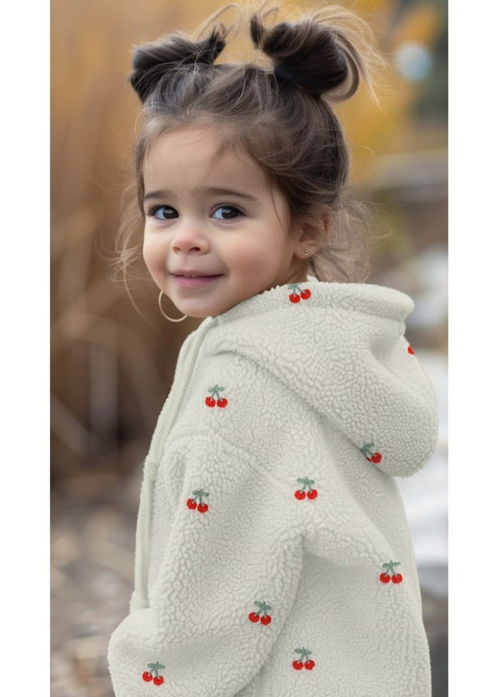 ° Stof Teddy - Embroidery - Kersjes