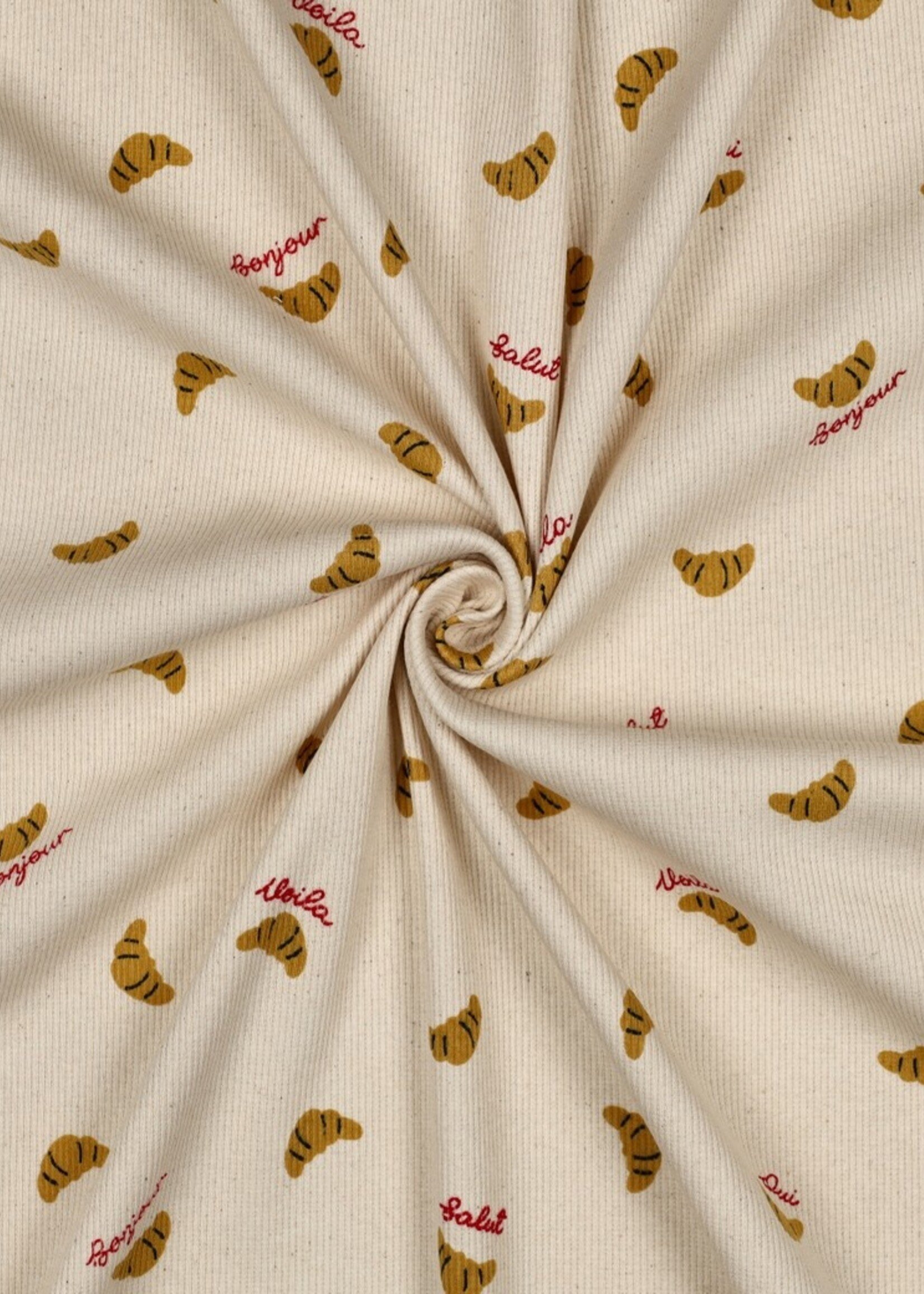 ° Stof Structuurtricot - Croissants