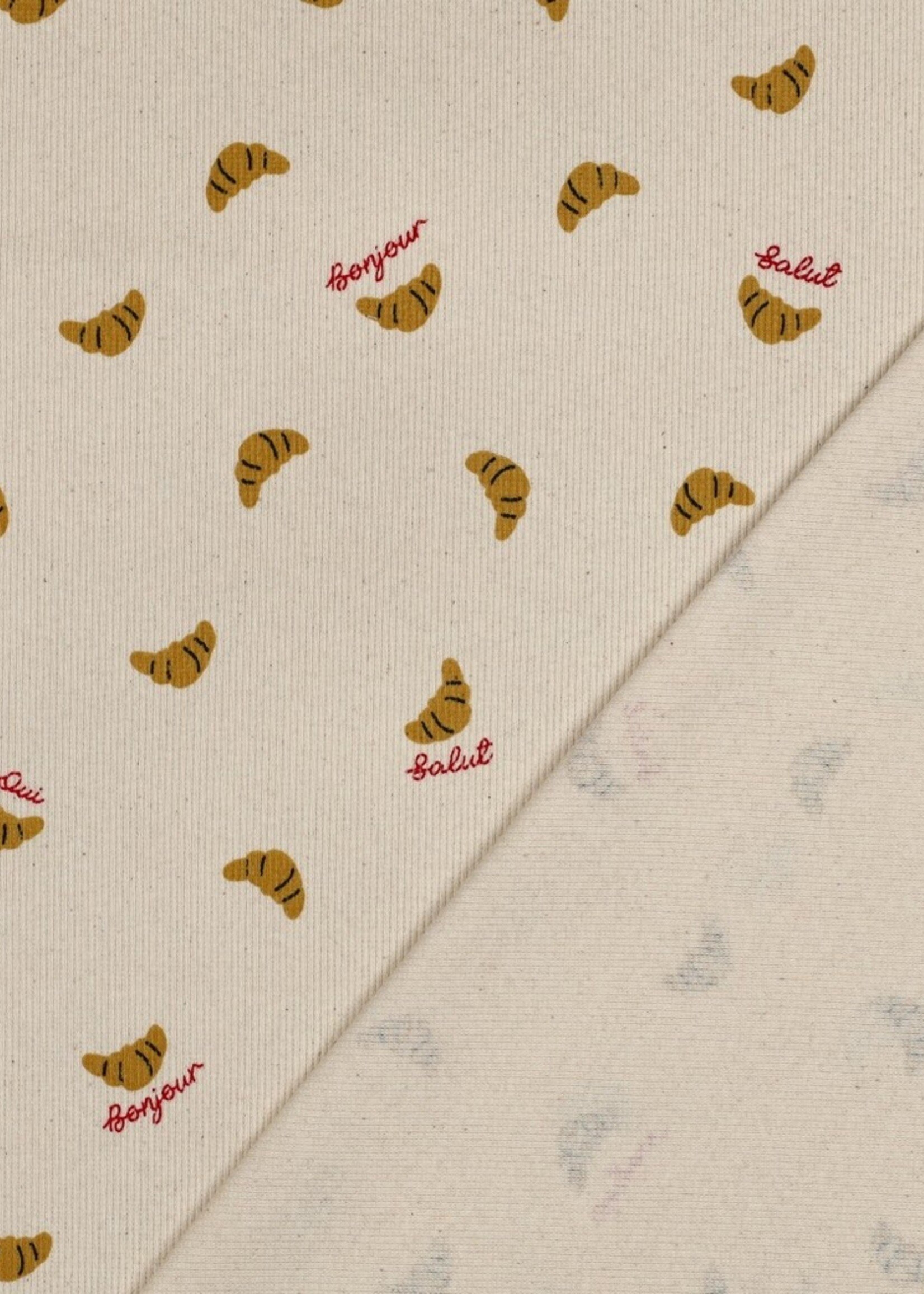 ° Stof Structuurtricot - Croissants