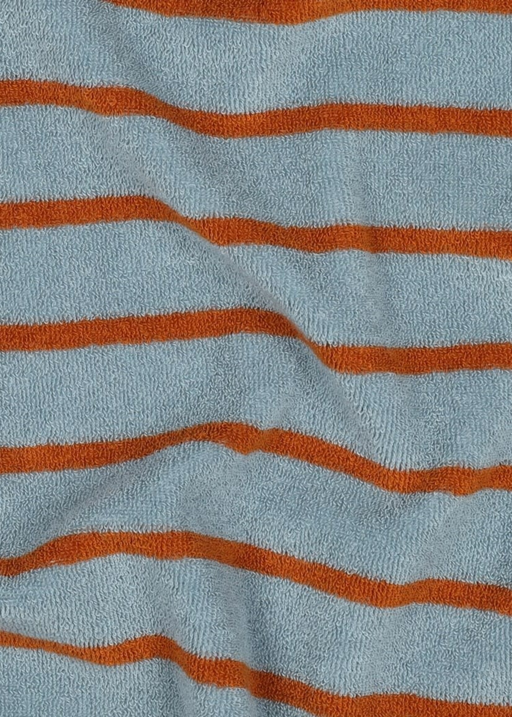 ° Stof Rekbare Spons - POPPY - Stripes - Blauw/Bruin