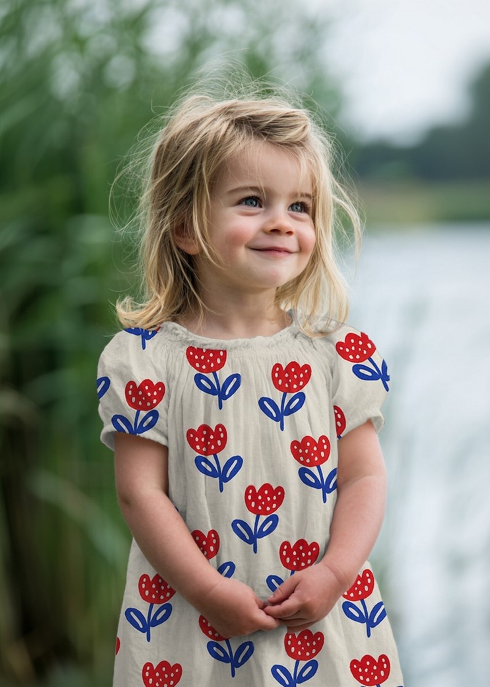 ° Stof BIOKatoen - Poppy - Grote Bloemen