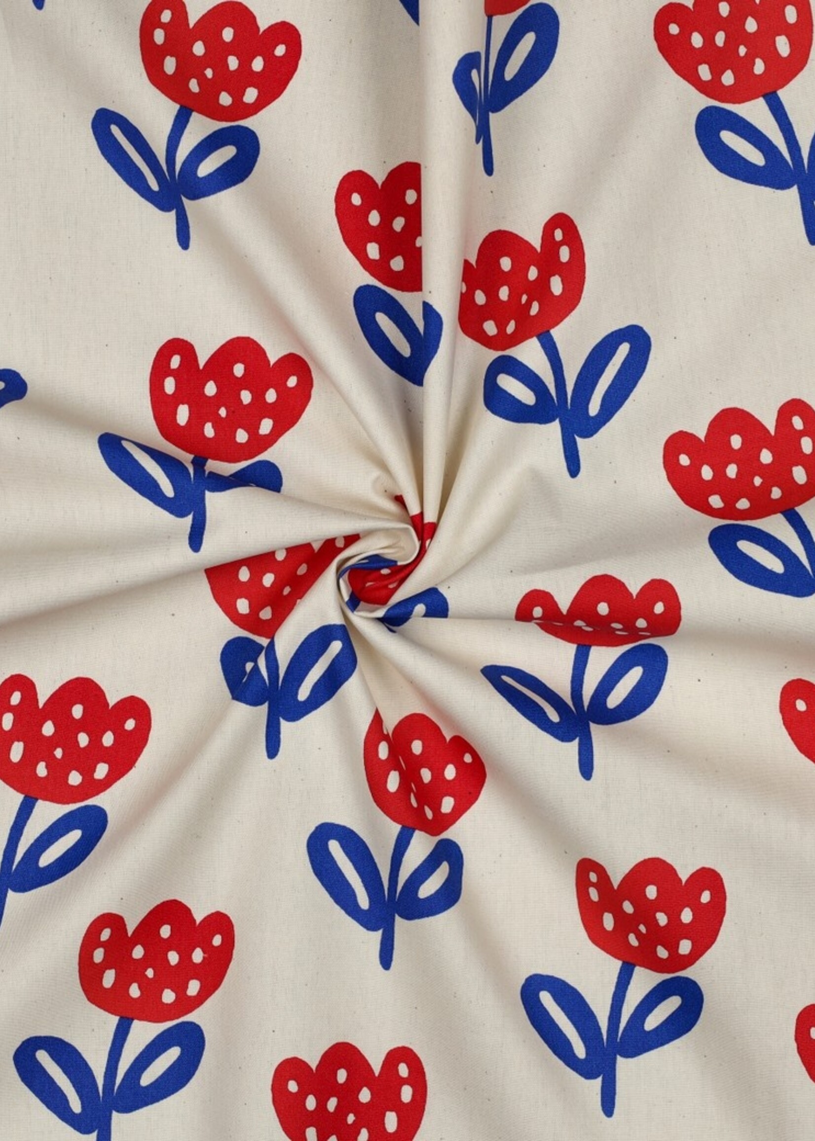 ° Stof BIOKatoen - Poppy - Grote Bloemen