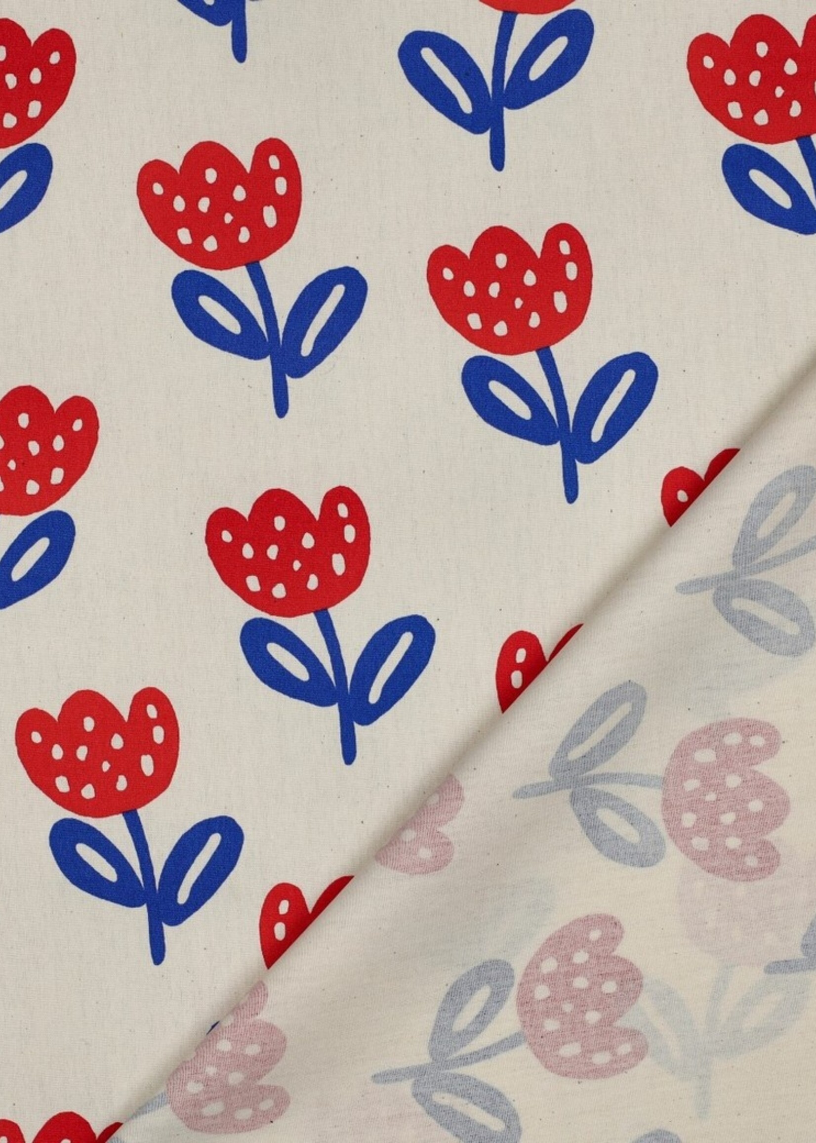 ° Stof BIOKatoen - Poppy - Grote Bloemen