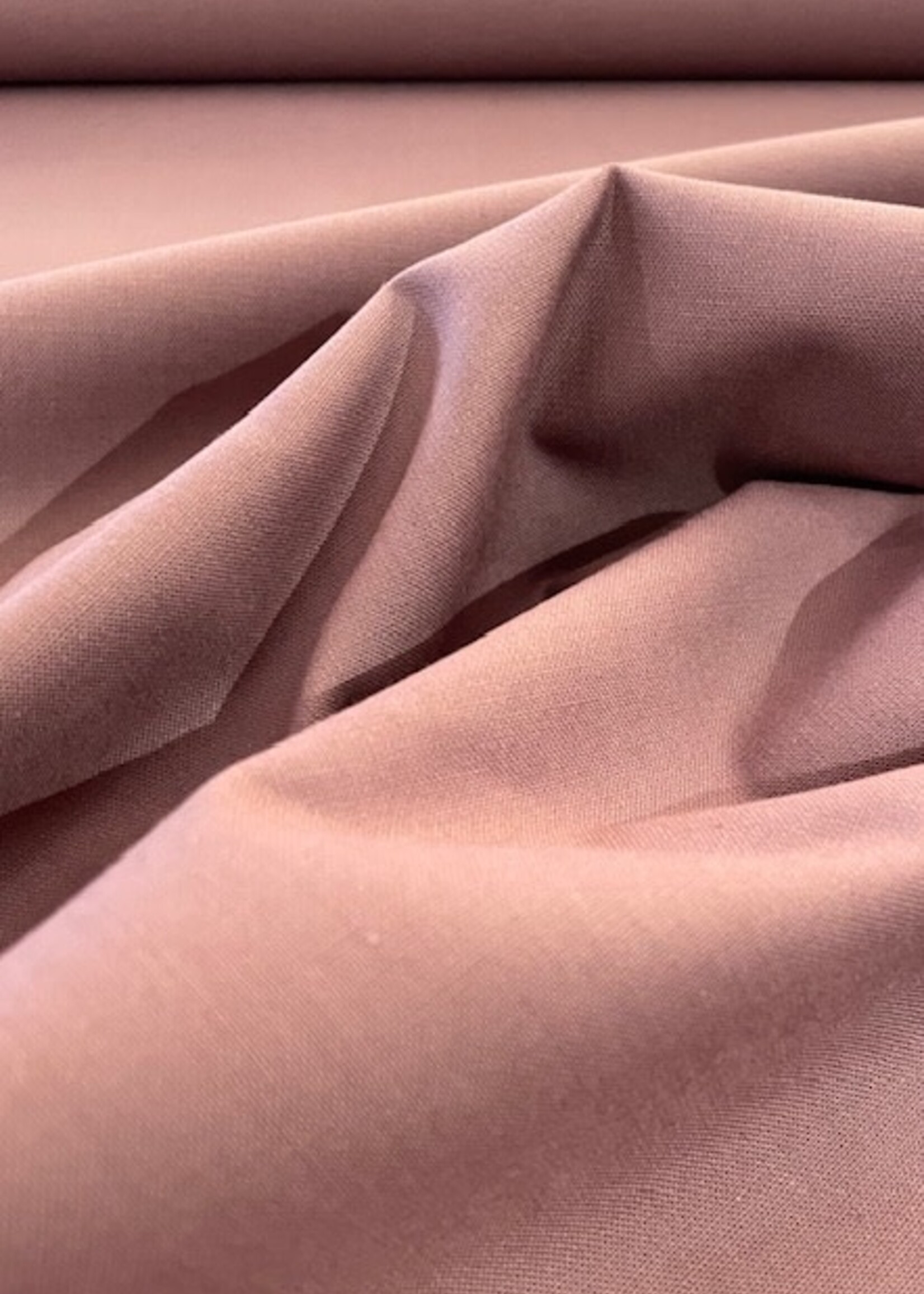 ° Stof Katoen - Effen - Bruin