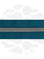 Zipper Zoo ° Spiraalrits - Zipper Zoo - 1 meter - Nordic Teal/Silver
