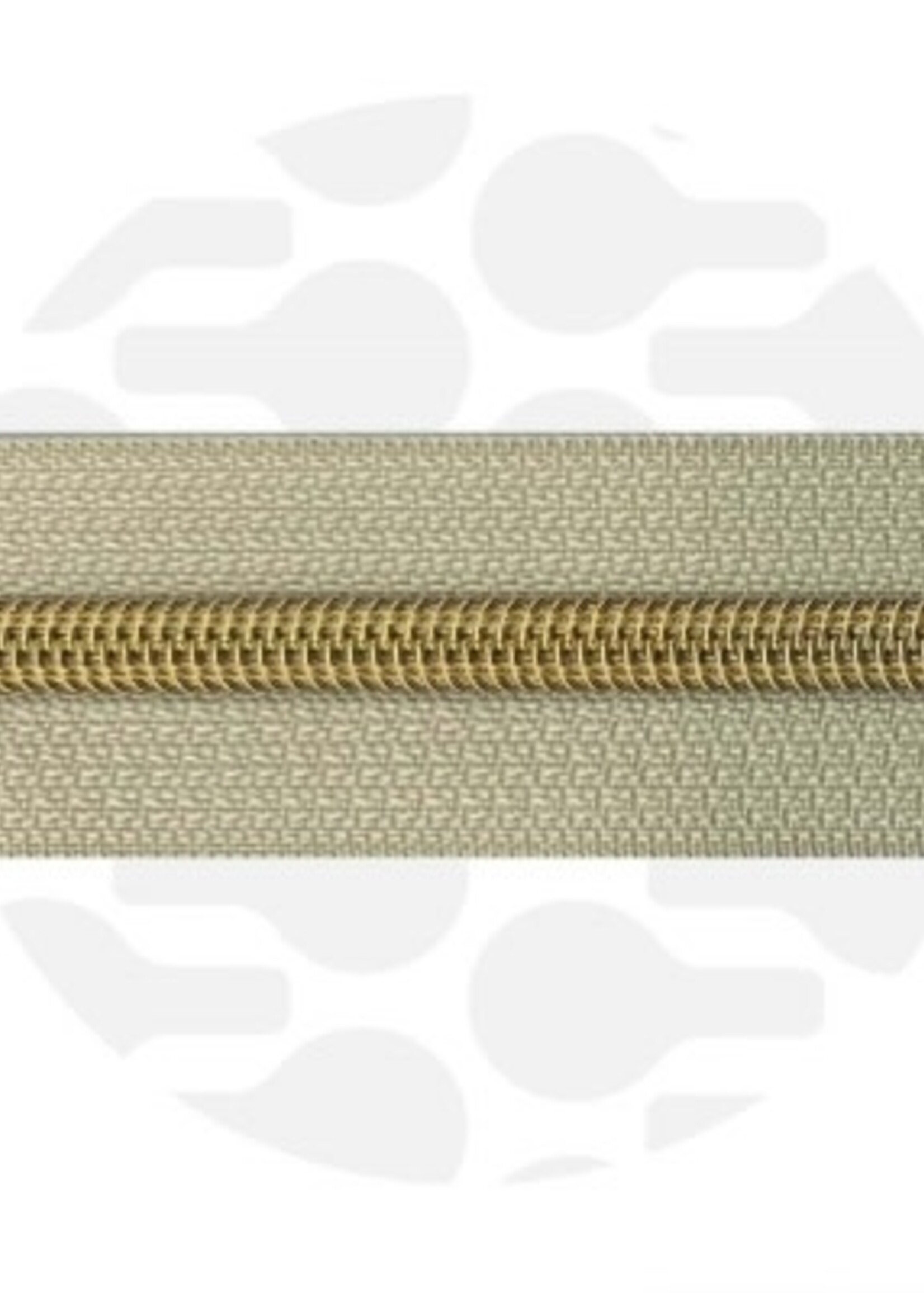 Zipper Zoo ° Spiraalrits - Zipper Zoo - 1 meter - Oatmeal Beige/Goud