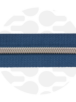Zipper Zoo ° Spiraalrits - Zipper Zoo - 1 meter - Stormy Blue/Silver