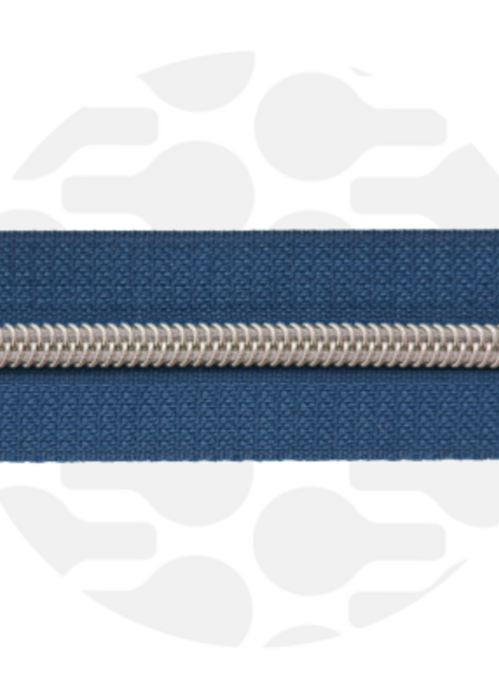 Zipper Zoo ° Spiraalrits - Zipper Zoo - 1 meter - Stormy Blue/Silver