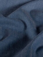 ° Stof Chambray - Denim Staalblauw