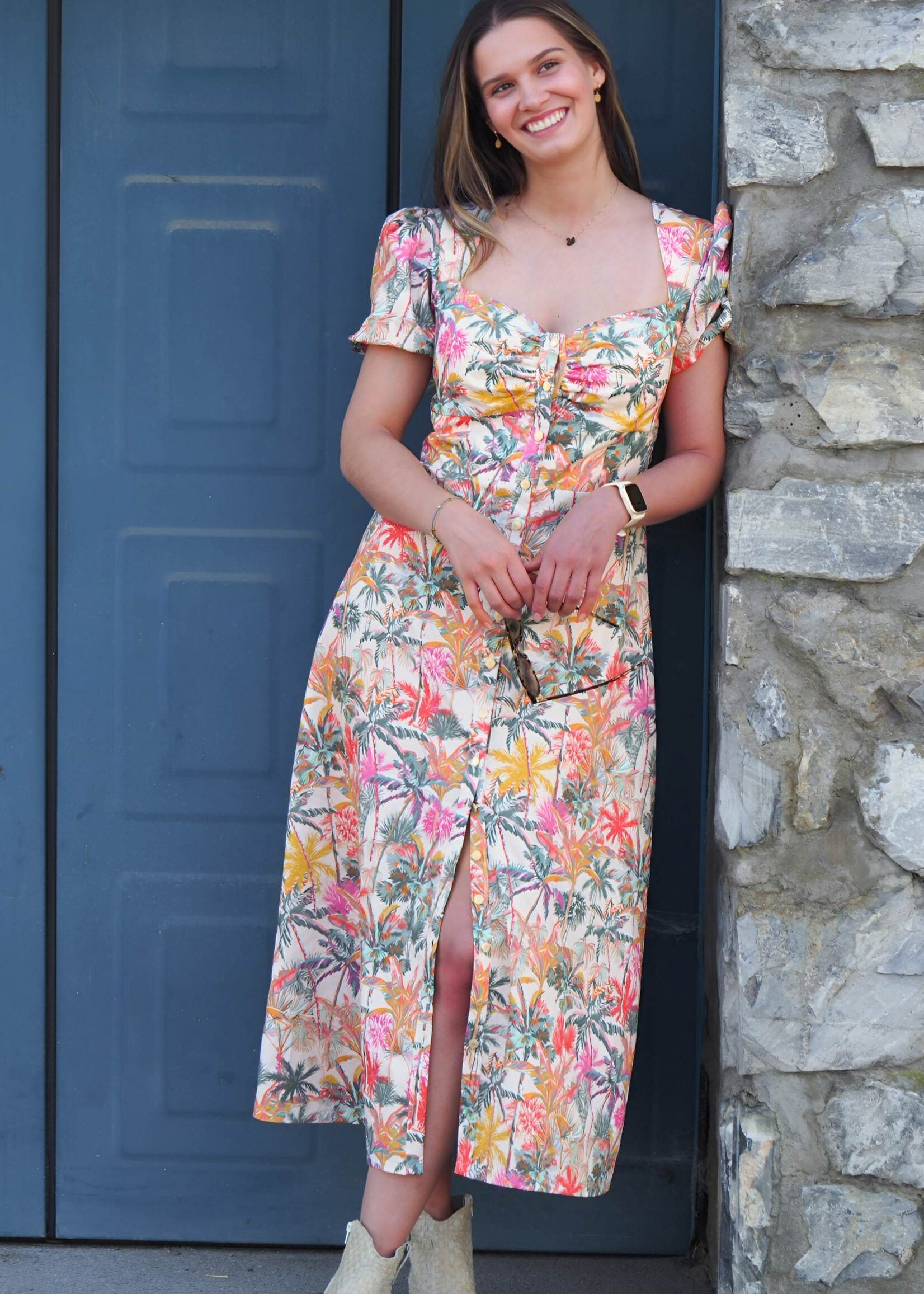 ° Stof Katoen - Bienvenido Colorido - Tropical Palms