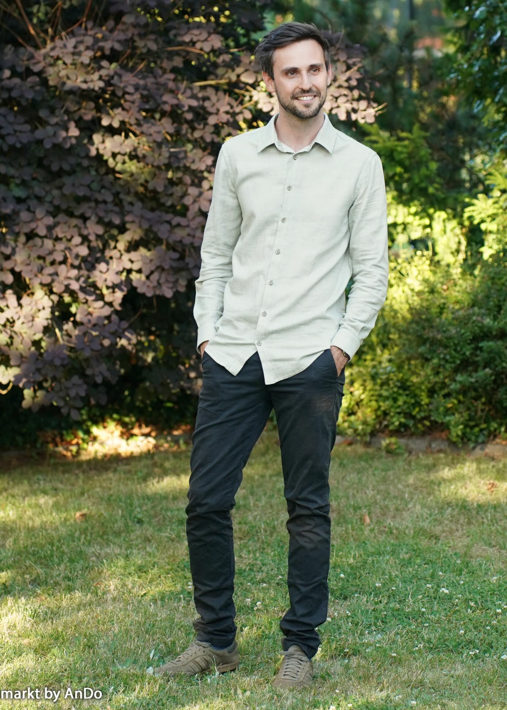 ° Stof Linnenlook Katoen - Lime Groen