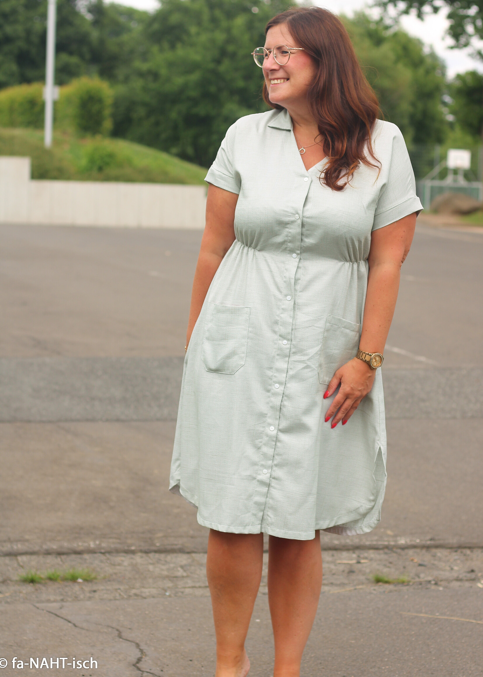 ° Stof Linnenlook Katoen - Lime Groen