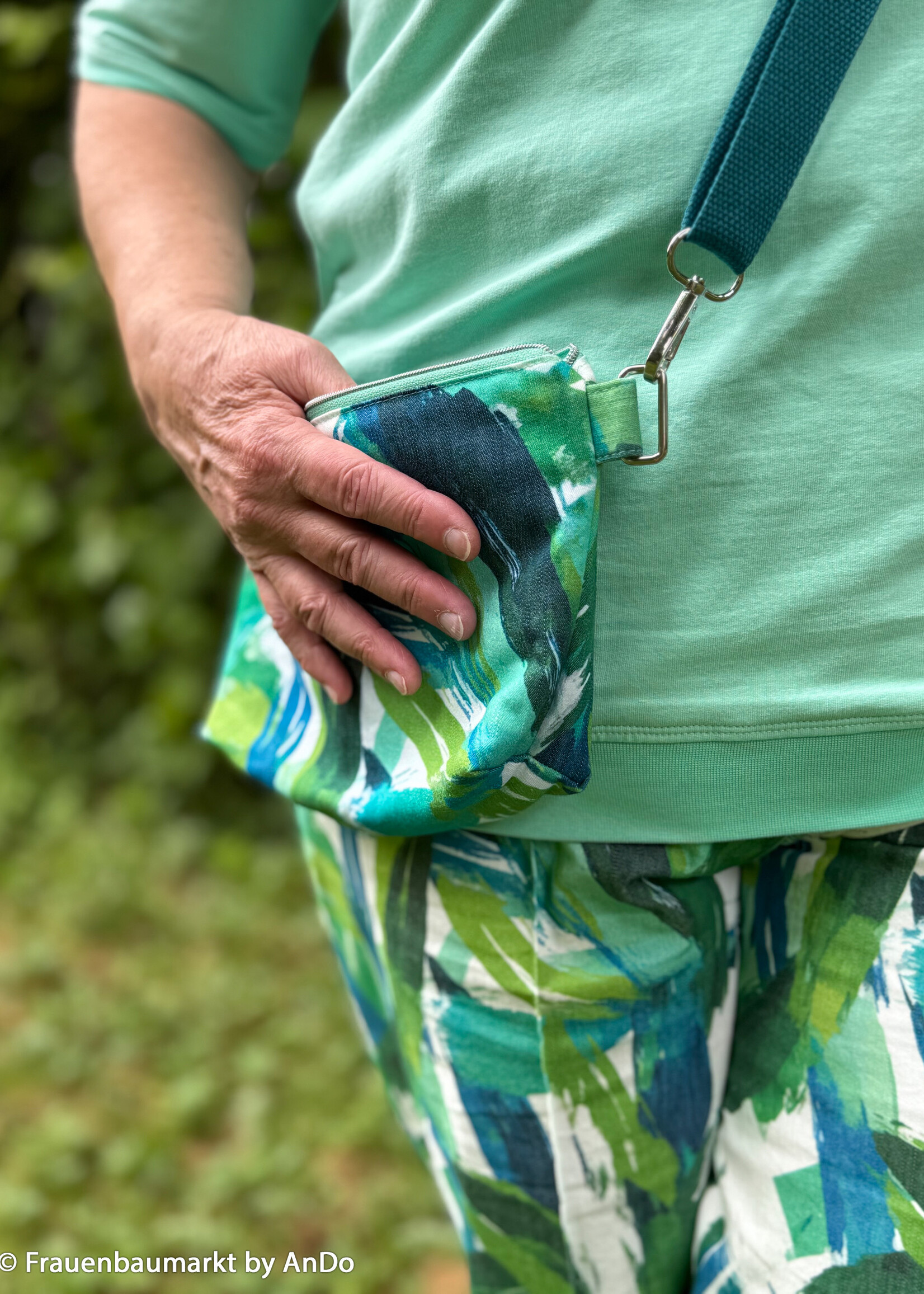 ° Stof Linnenlook - Leaves - Green