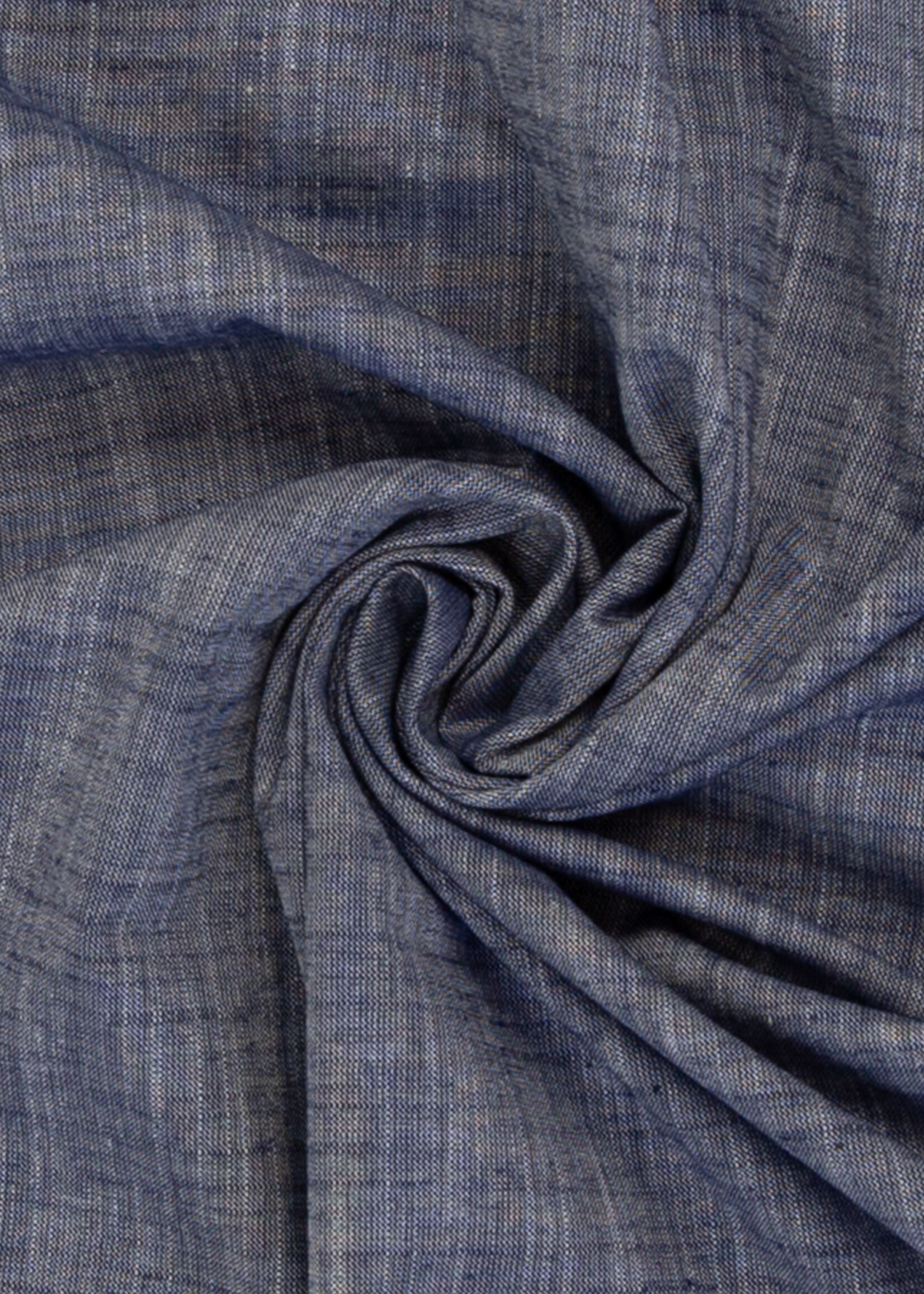 ° Stof Katoen - Chambray - Blauw