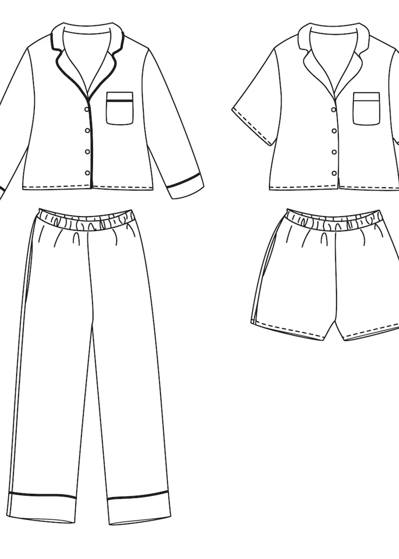 Ikatee ° Naaipatroon - Ikatee - Budapest Pyjama (volwassenen)